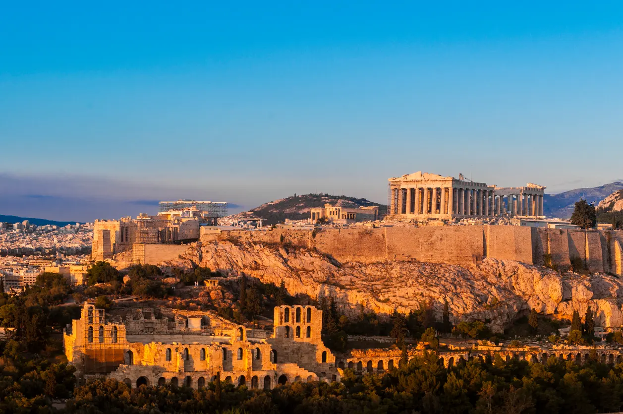 Athen Griechenland Blick auf die Akropolis in Athen, Griechenland