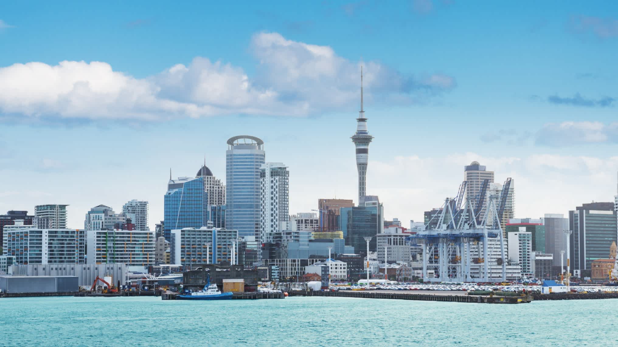 Skyline von Auckland mit Central Business District, Neuseeland