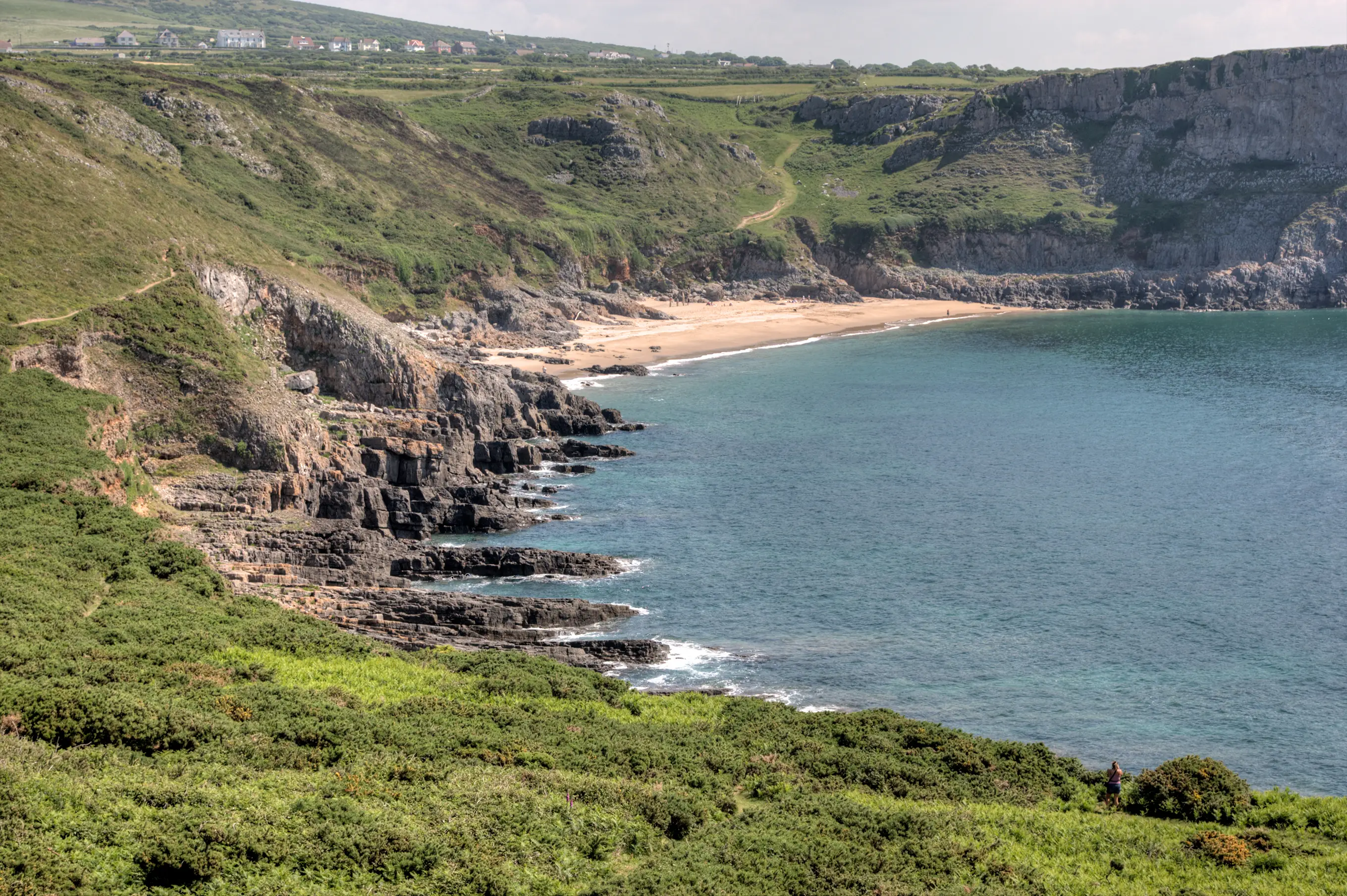 Mewslade Bay auf der Halbinsel Gower in Wales Mewslade Bay auf der Halbinsel Gower in Wales