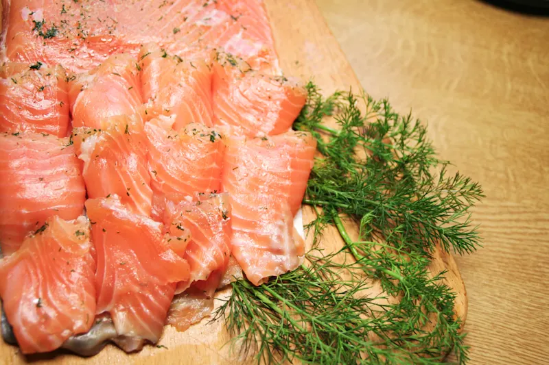 Gravlax, Dill, Eingelegt, Filetiert, Fisch

