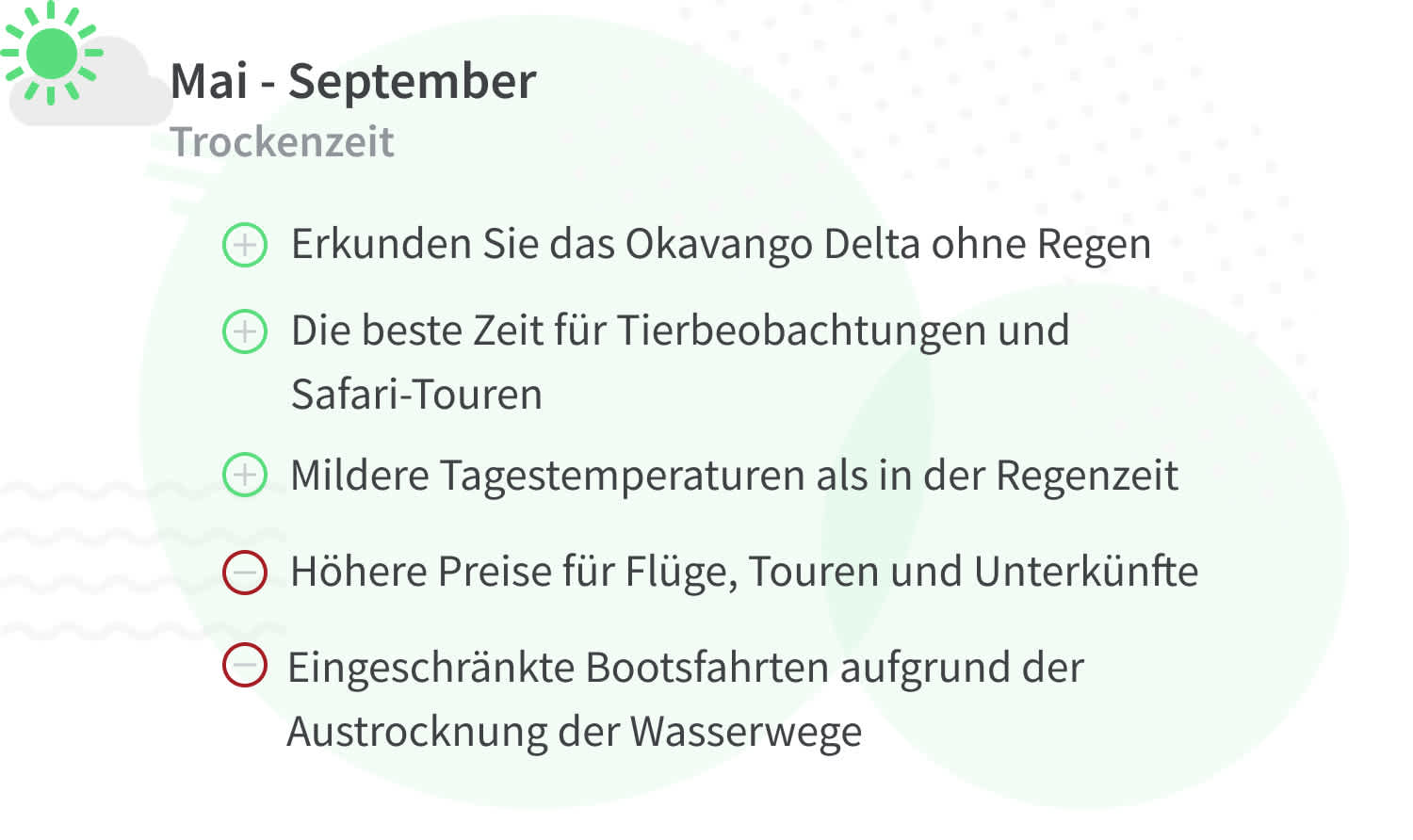 Vor- und Nachteile einer Okavango-Delta-Reise in der Trockenzeit