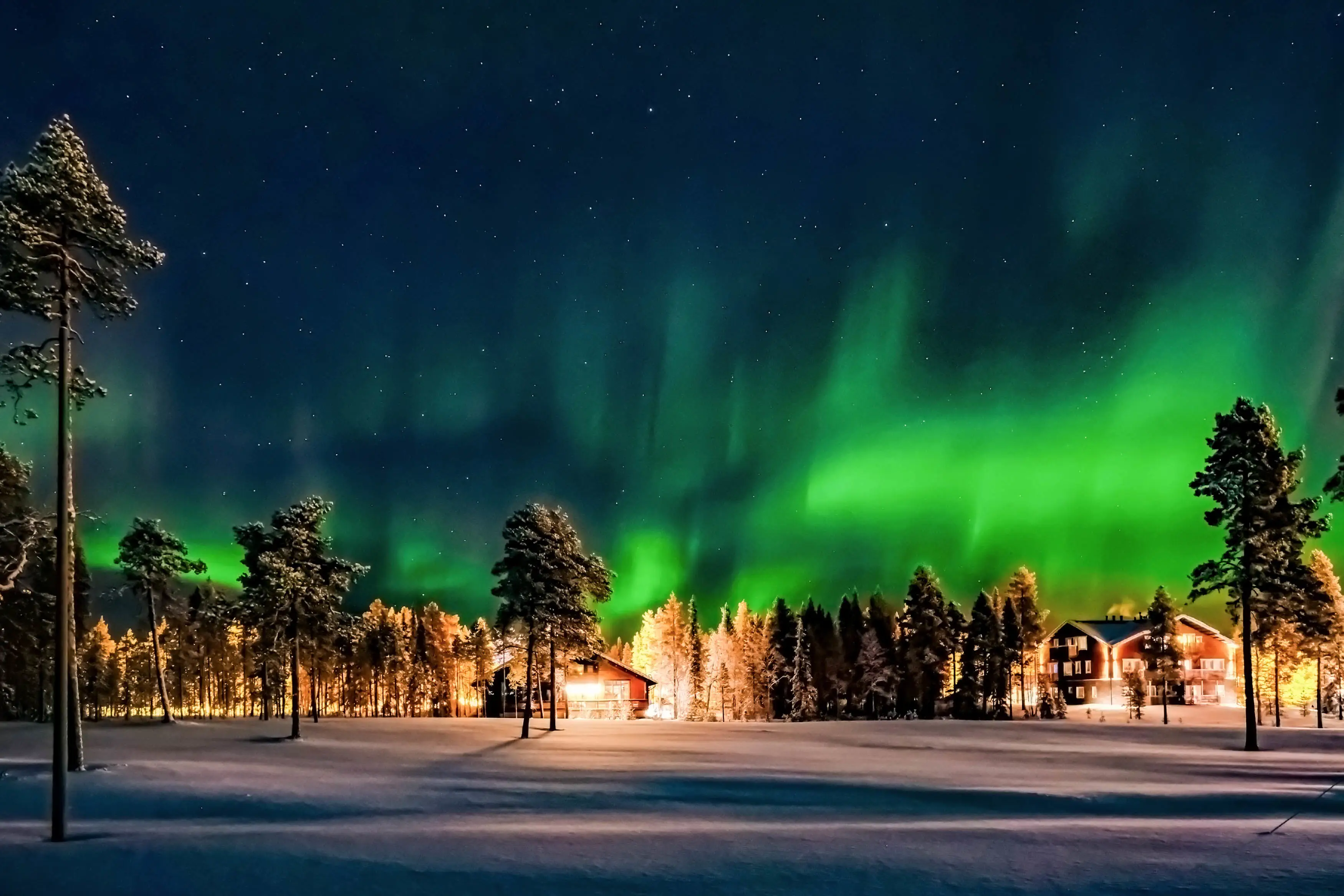 Finnland, Finnisch-Lappland, Nordlicht, Levi - Finnland, Winter Finnland, Finnisch-Lappland, Nordlicht, Levi - Finnland, Winter