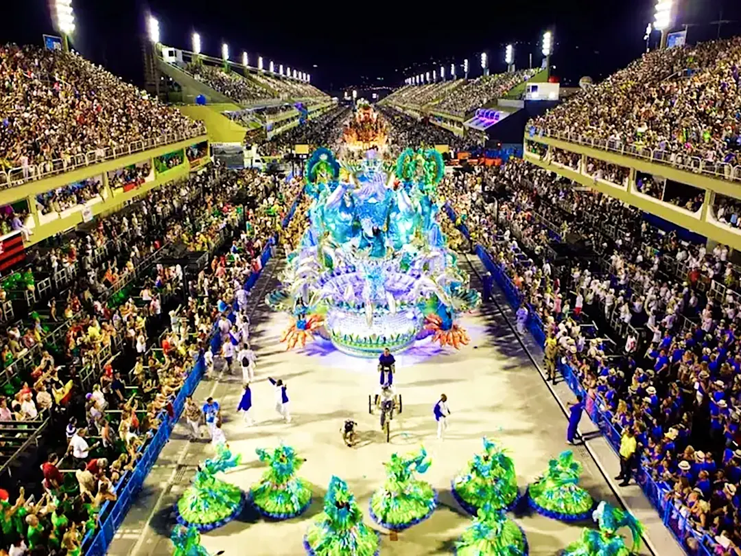 Sambódromo während des Karnevals in Rio de Janeiro, Brasilien.