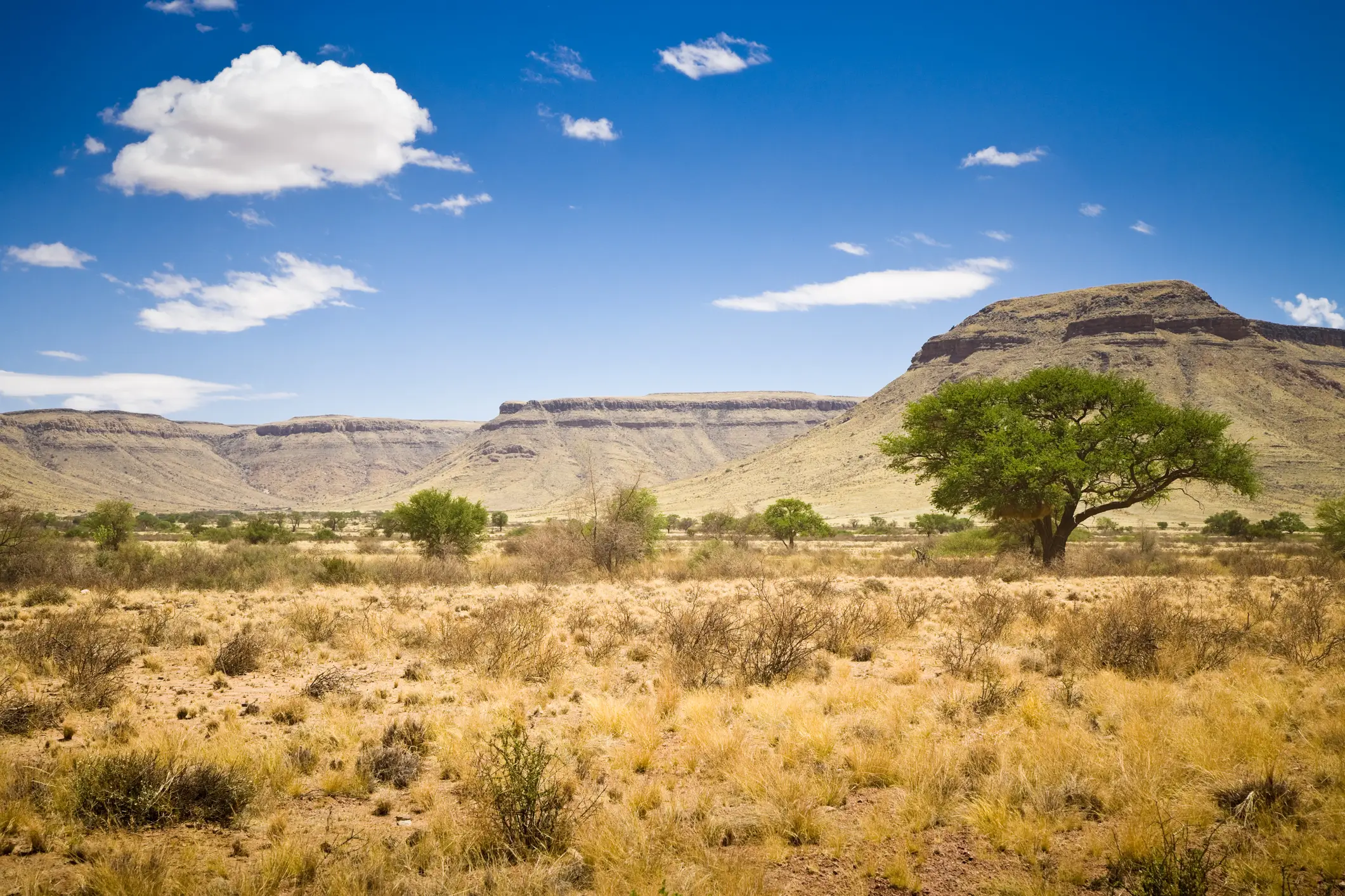 Namibia, Sandwüste Afrikanische schöne Landschaft der Berge in der Sandwüste in Namibia.