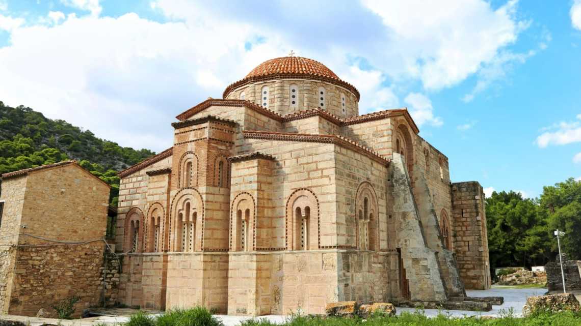 Ancien monastère de Daphni à Athènes Grèce