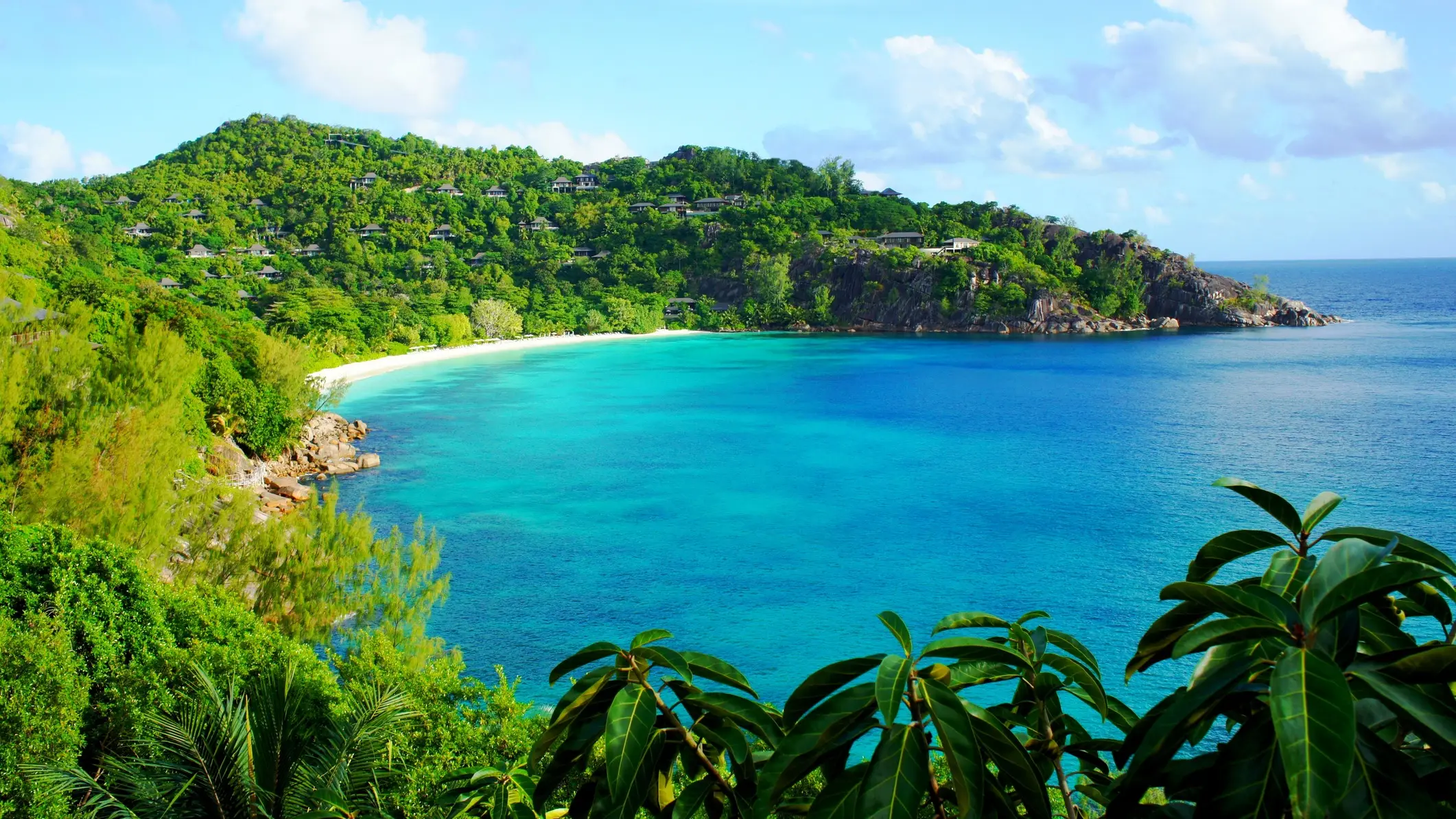 Parc marin de Port Launay Nord, île de Mahé, Seychelles, océan Indien.