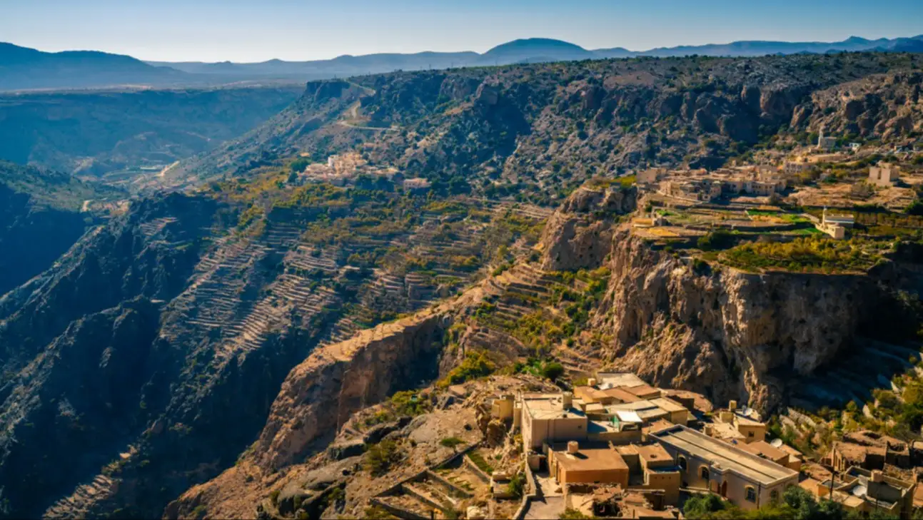 Les terrasses du mont Djebel Akhdar, Oman