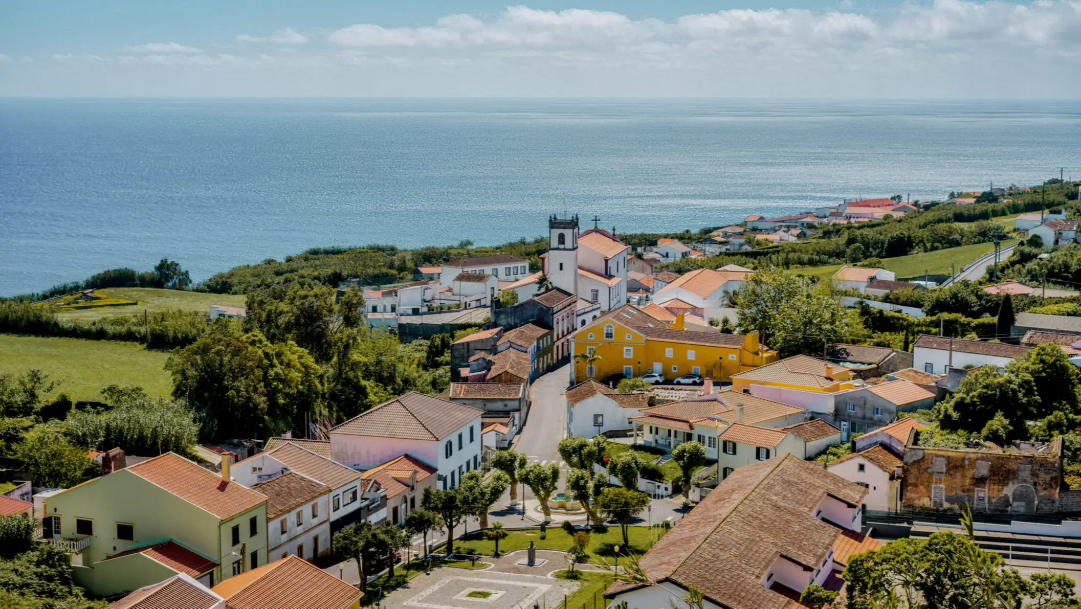 Aussicht zum Feteiras auf Sao Miguel Insel, Azoren, Portugal

