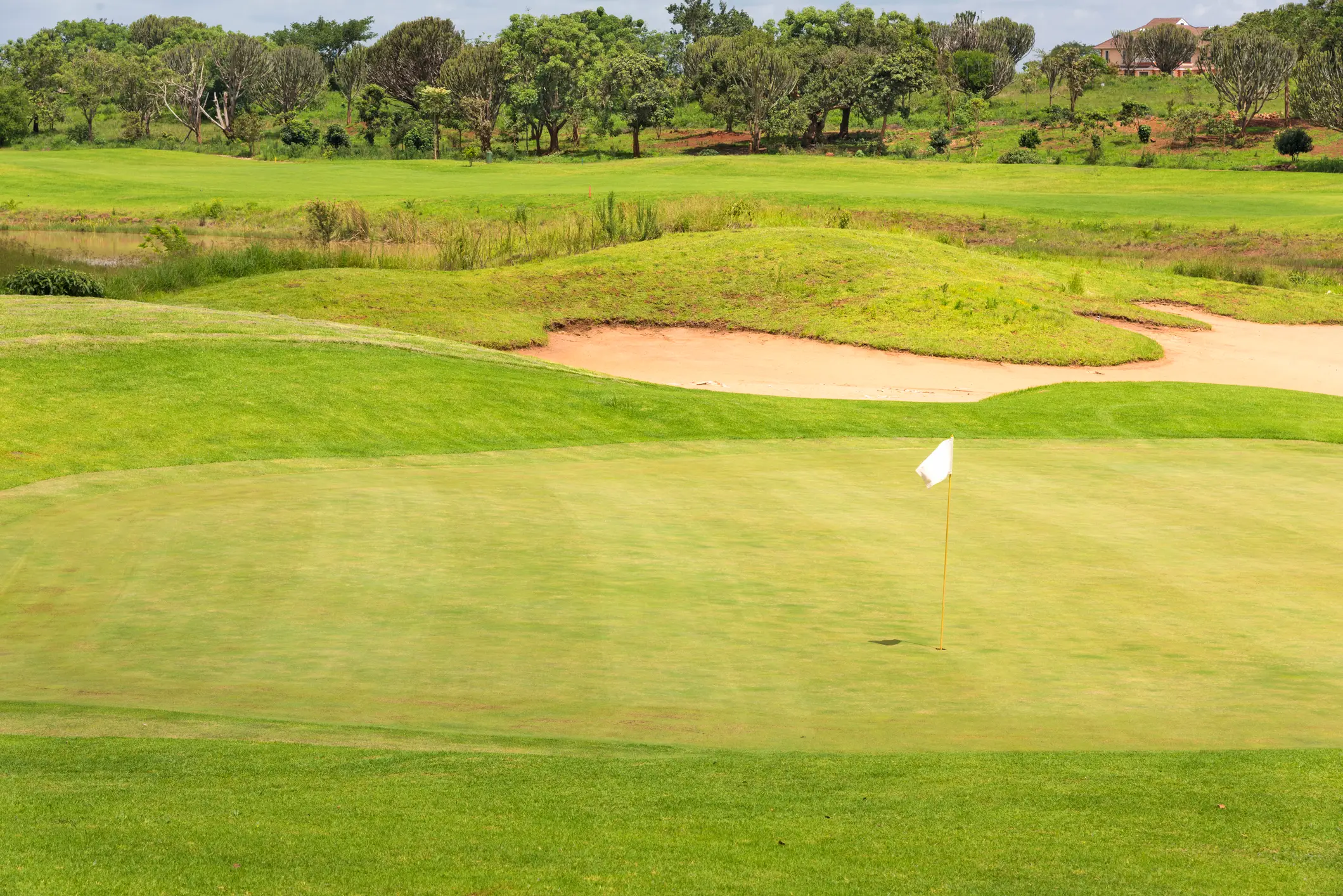 Blick auf das Putting Green, Kenia