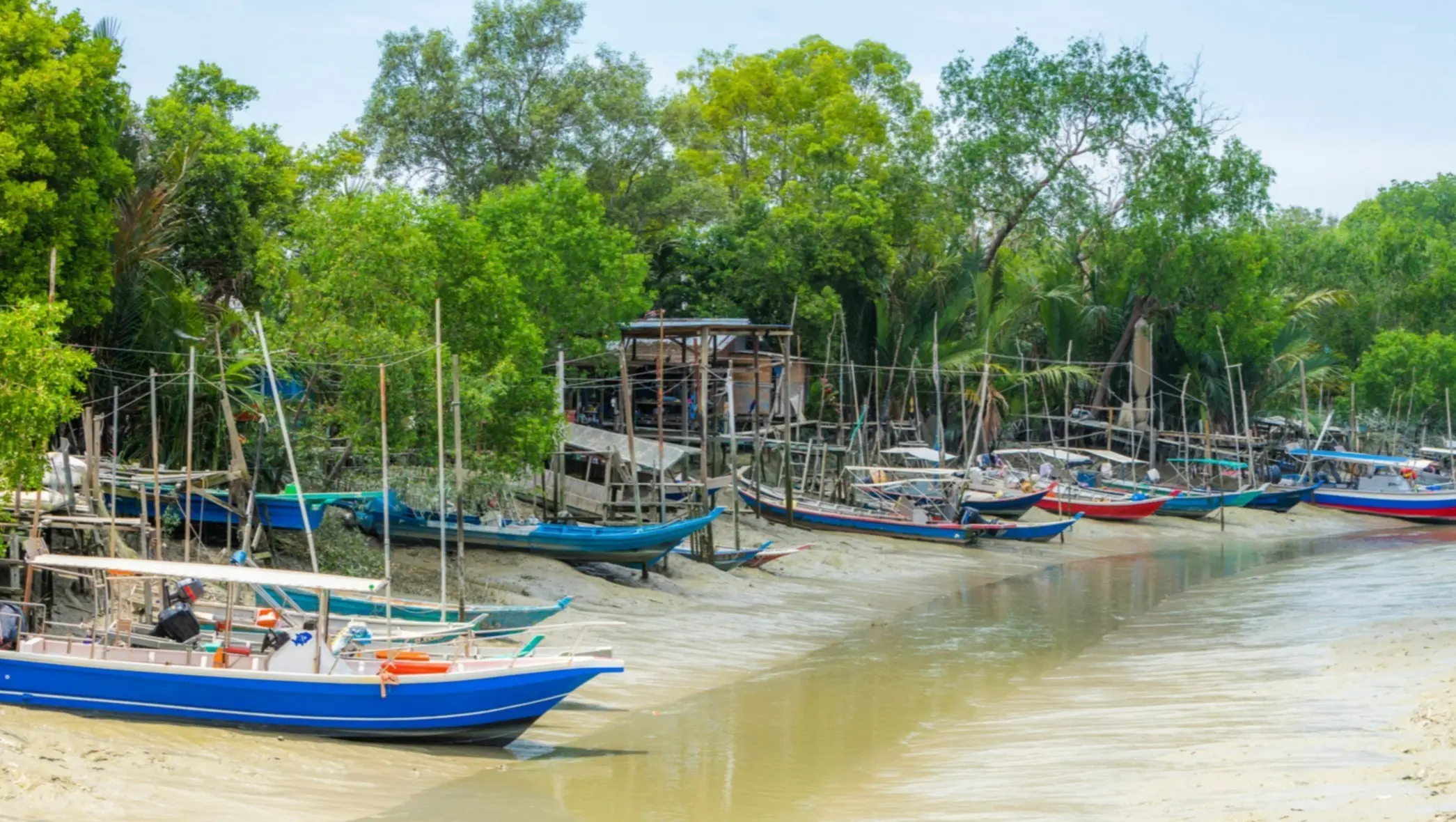 Fischerdorf in Kuala Selangor, Malaysia

