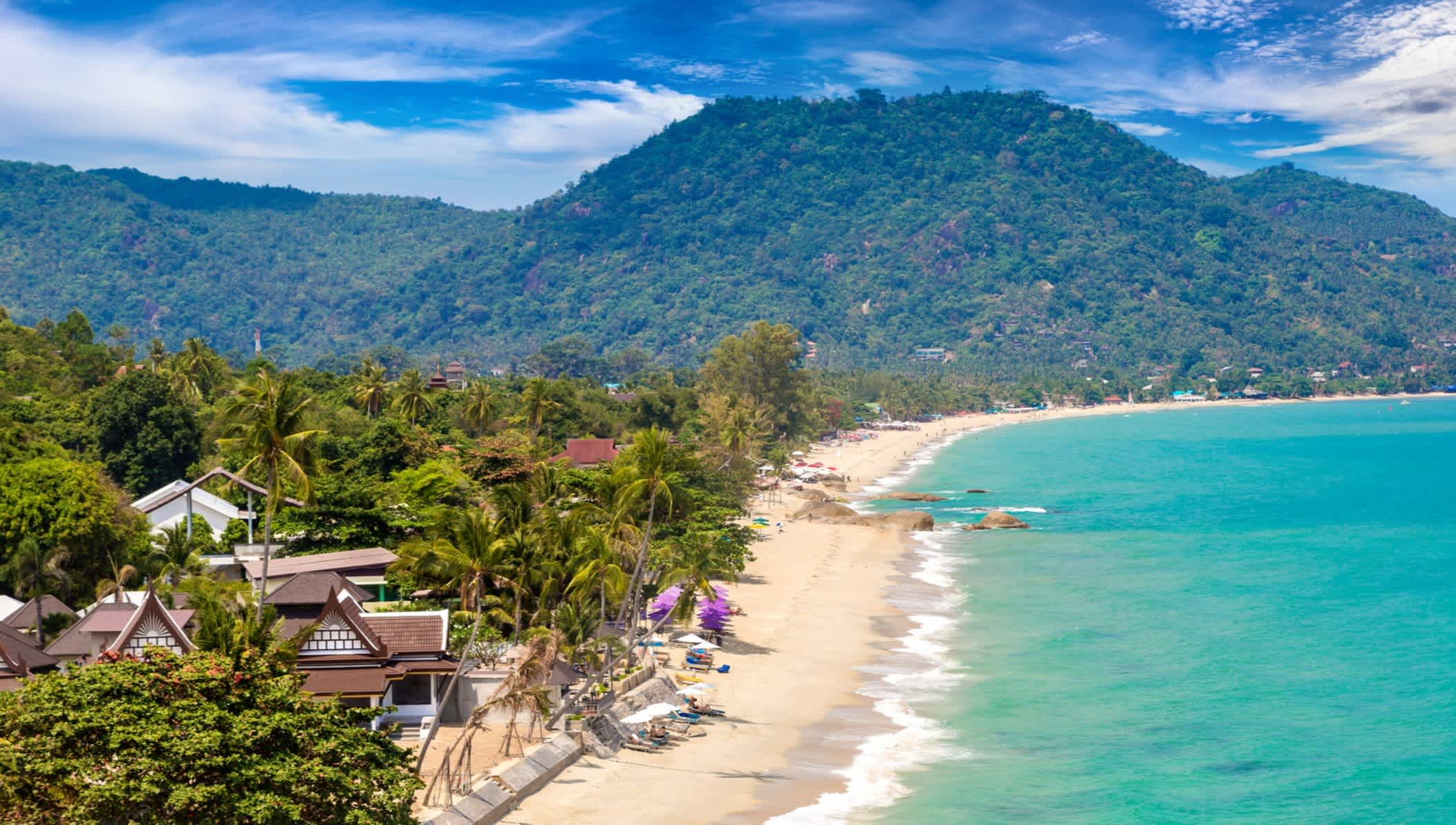 Luftaufnahme des Lamai Beach auf Koh Samui, Thailand
