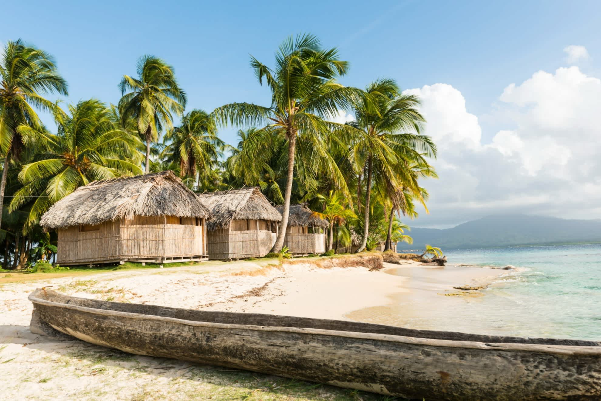 Strand in Palmen auf den San-Blas-Inseln