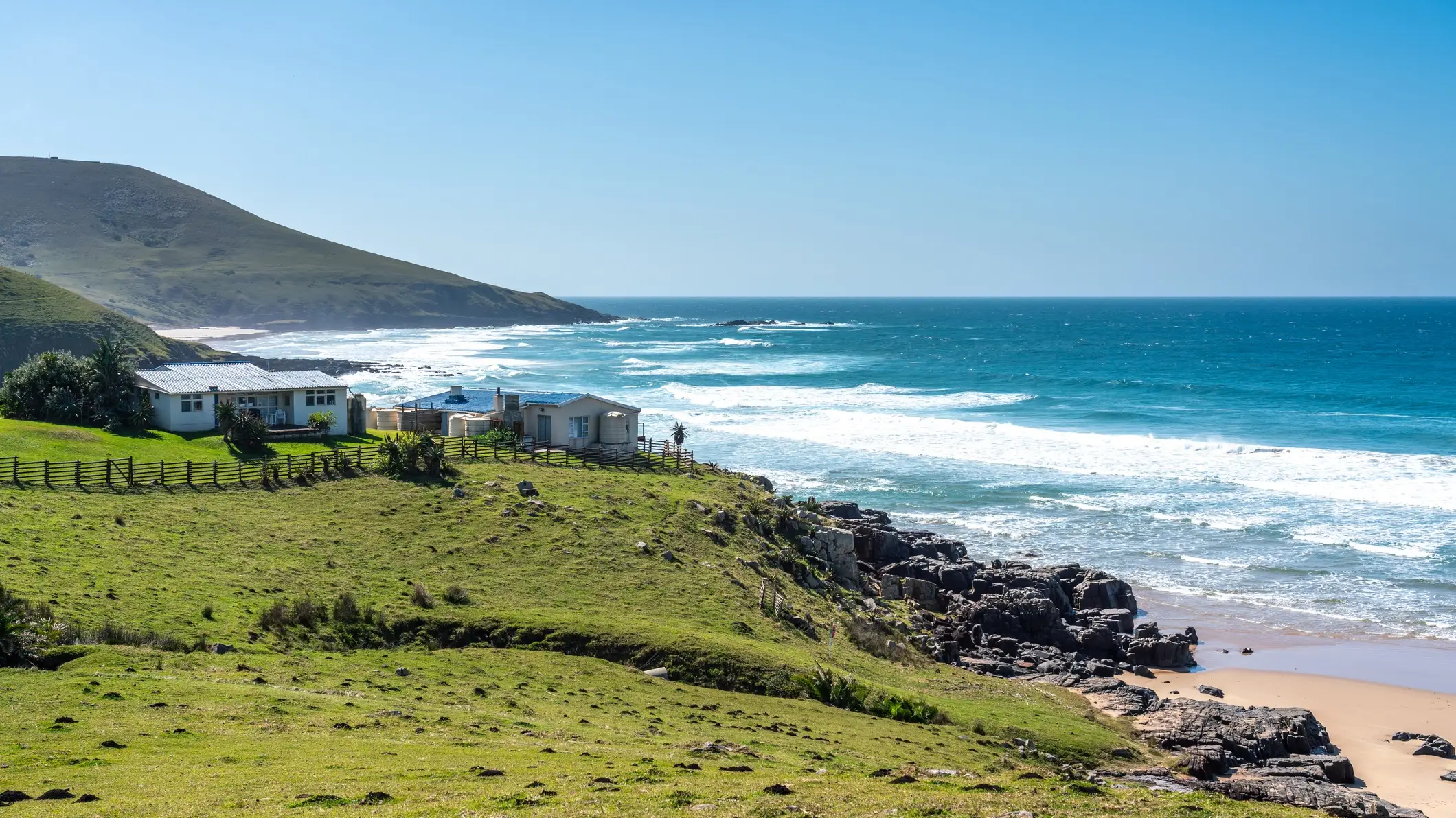 Côte sauvage, Afrique du Sud, vue près de Coffee Bay
