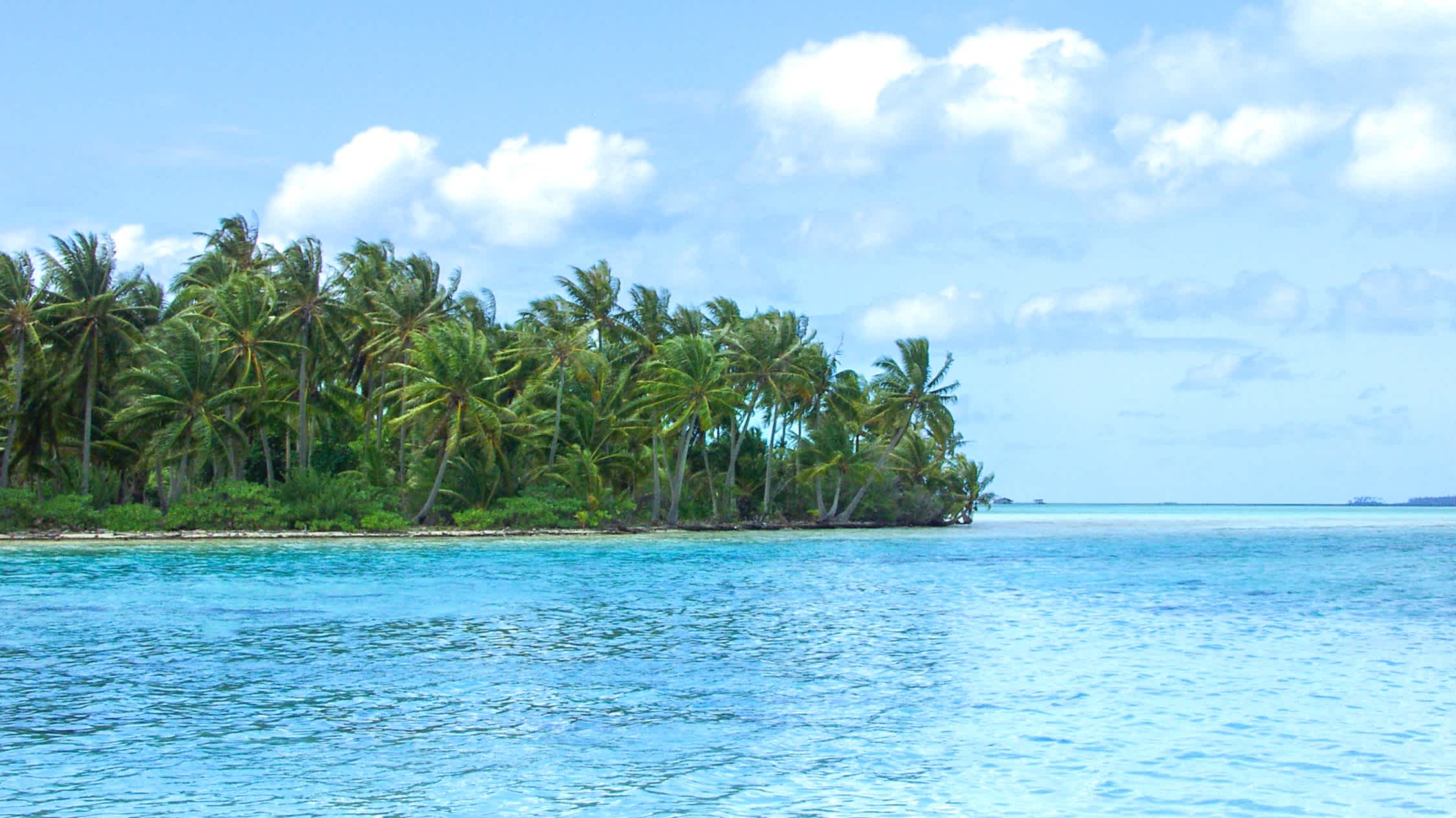 Blick auf die private Insel in Französisch-Polynesien

