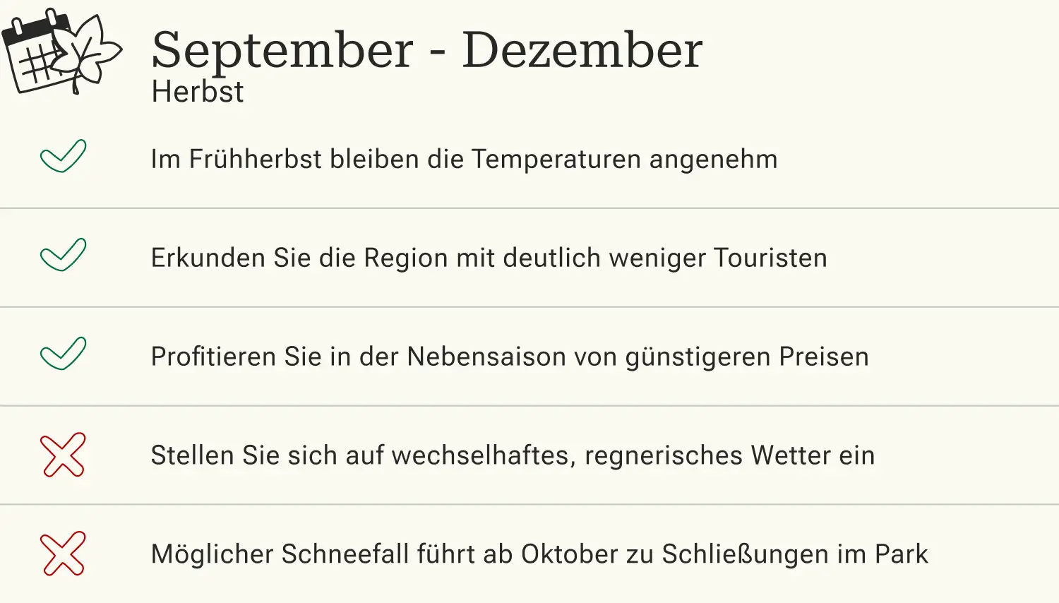 Beste Reisezeit USA Yosemite Herbst Pro und Contra einer Reise nach Yosemite im Herbst