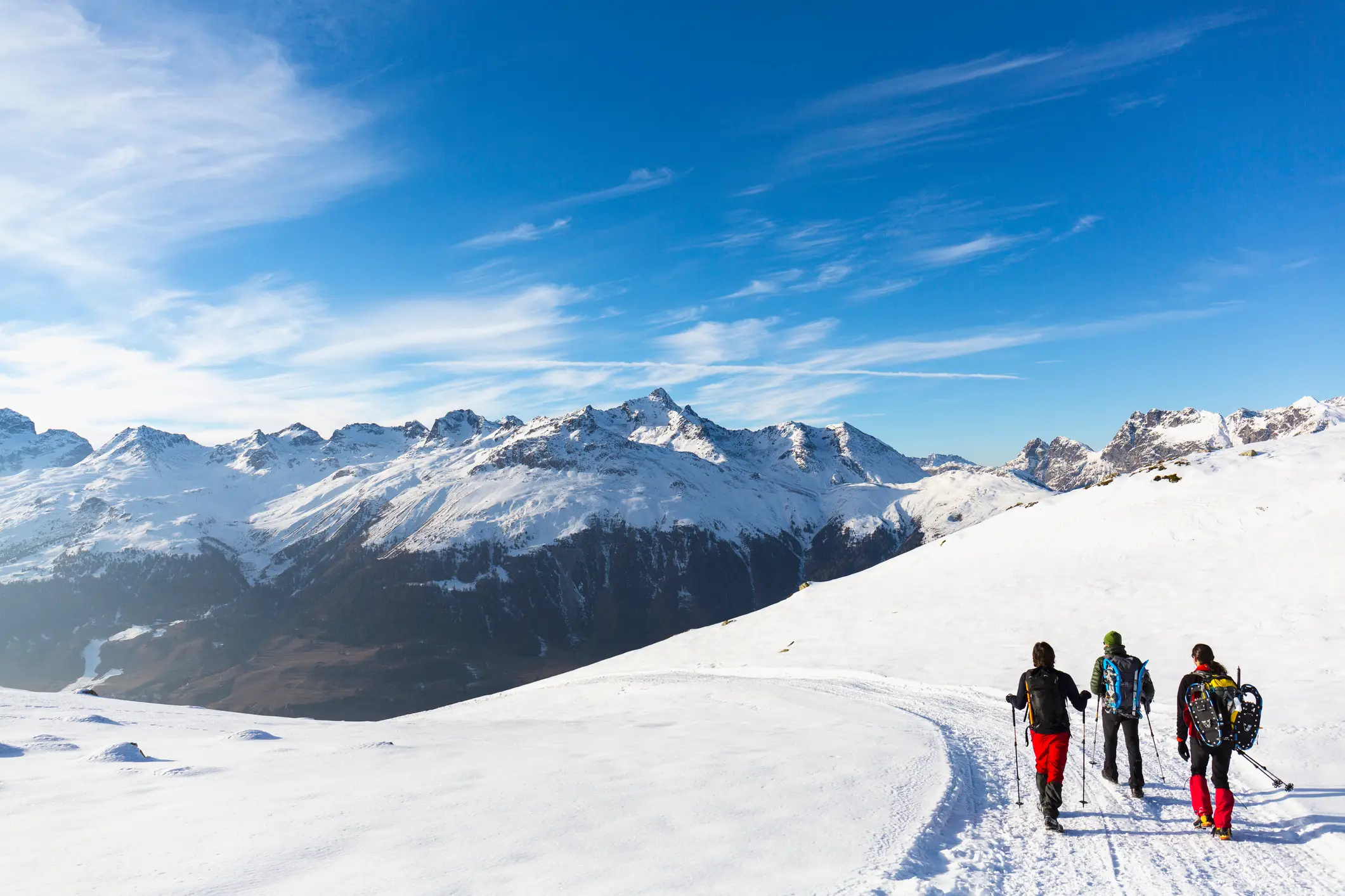 Winter, Hiking, Snow, St Moritz, Mountain

