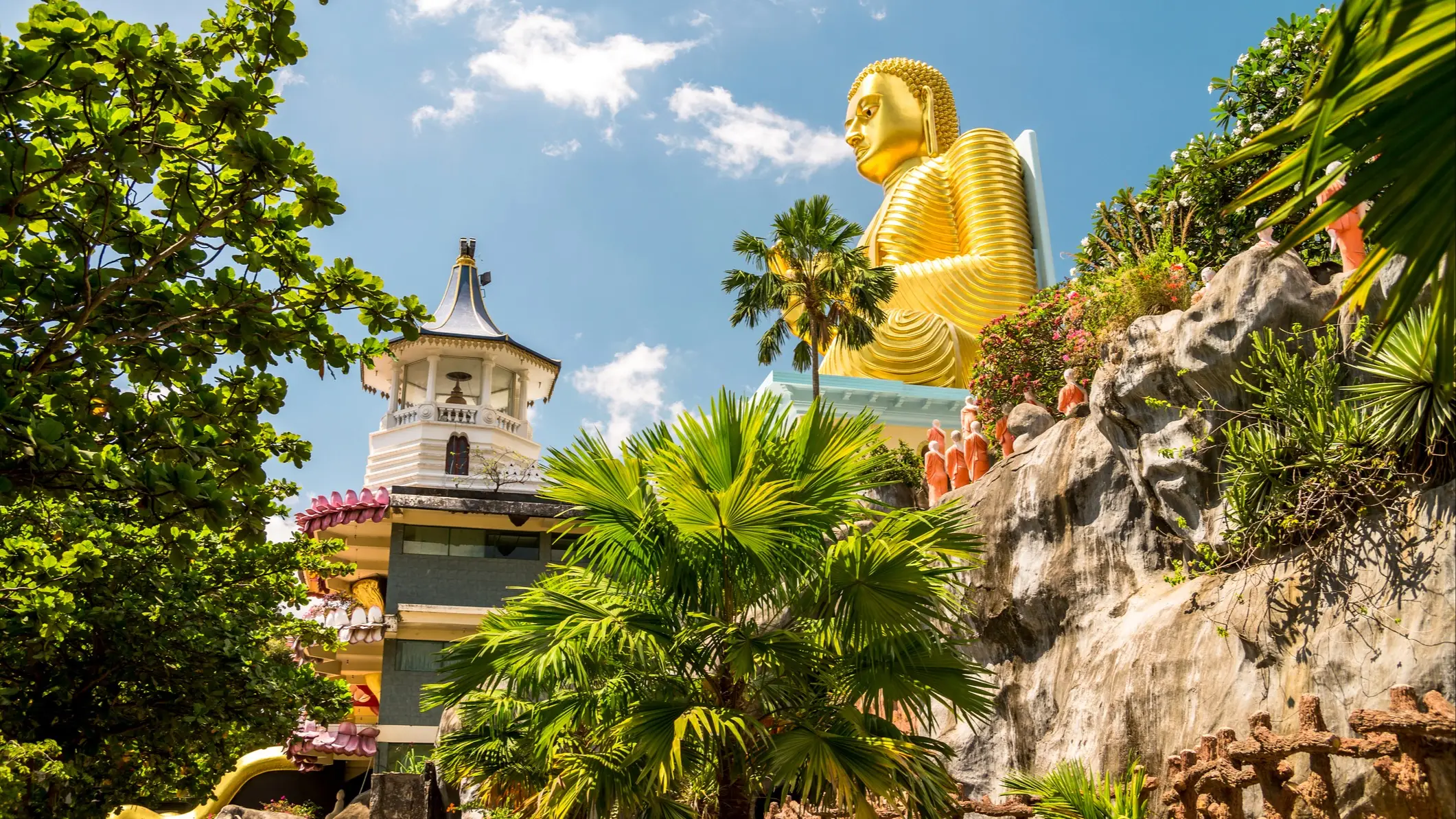 Les temples de la grotte de Dambulla, au Sri Lanka.