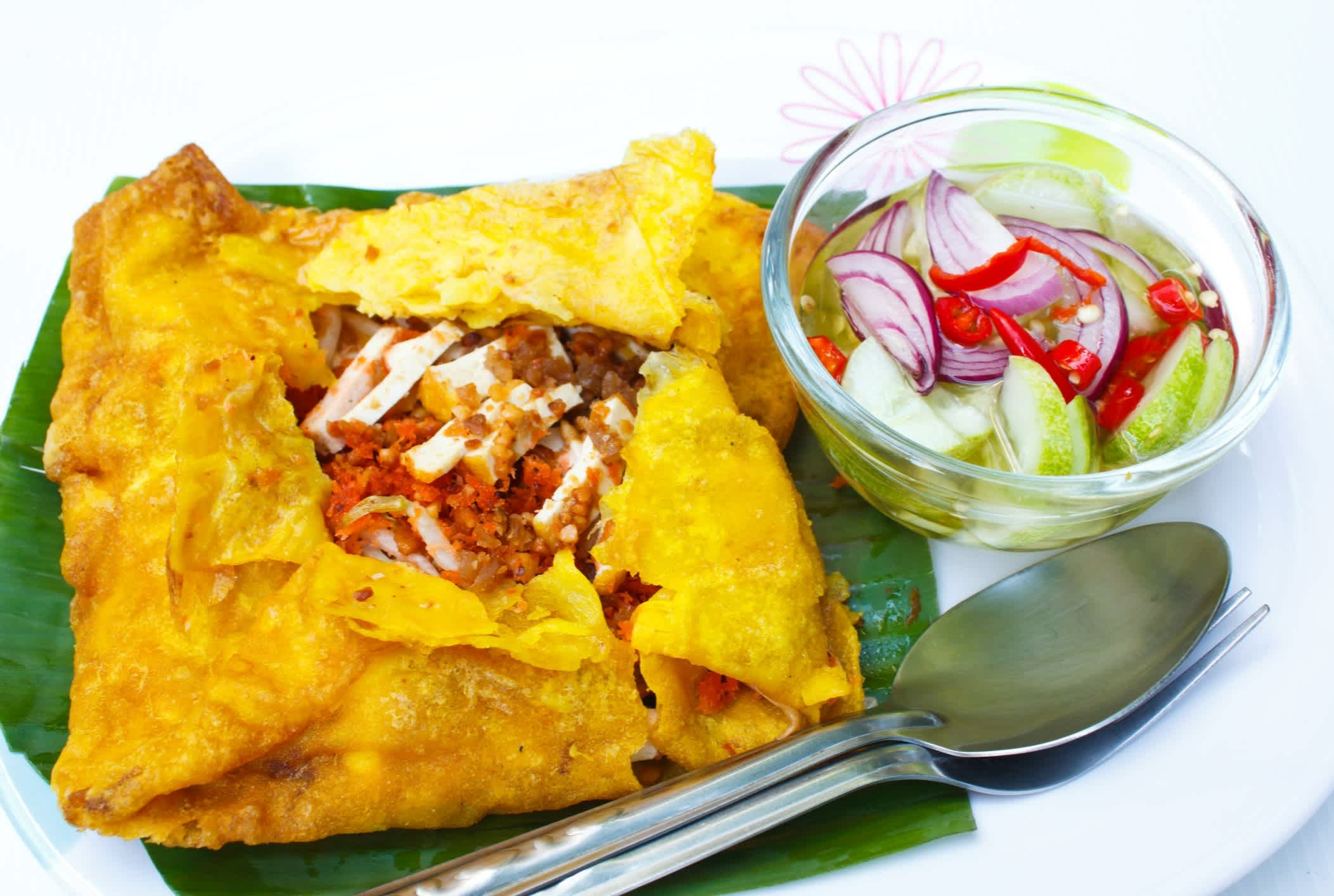 Omelette thaïlandaise farcie et croustillante, Kai Yad Sai

