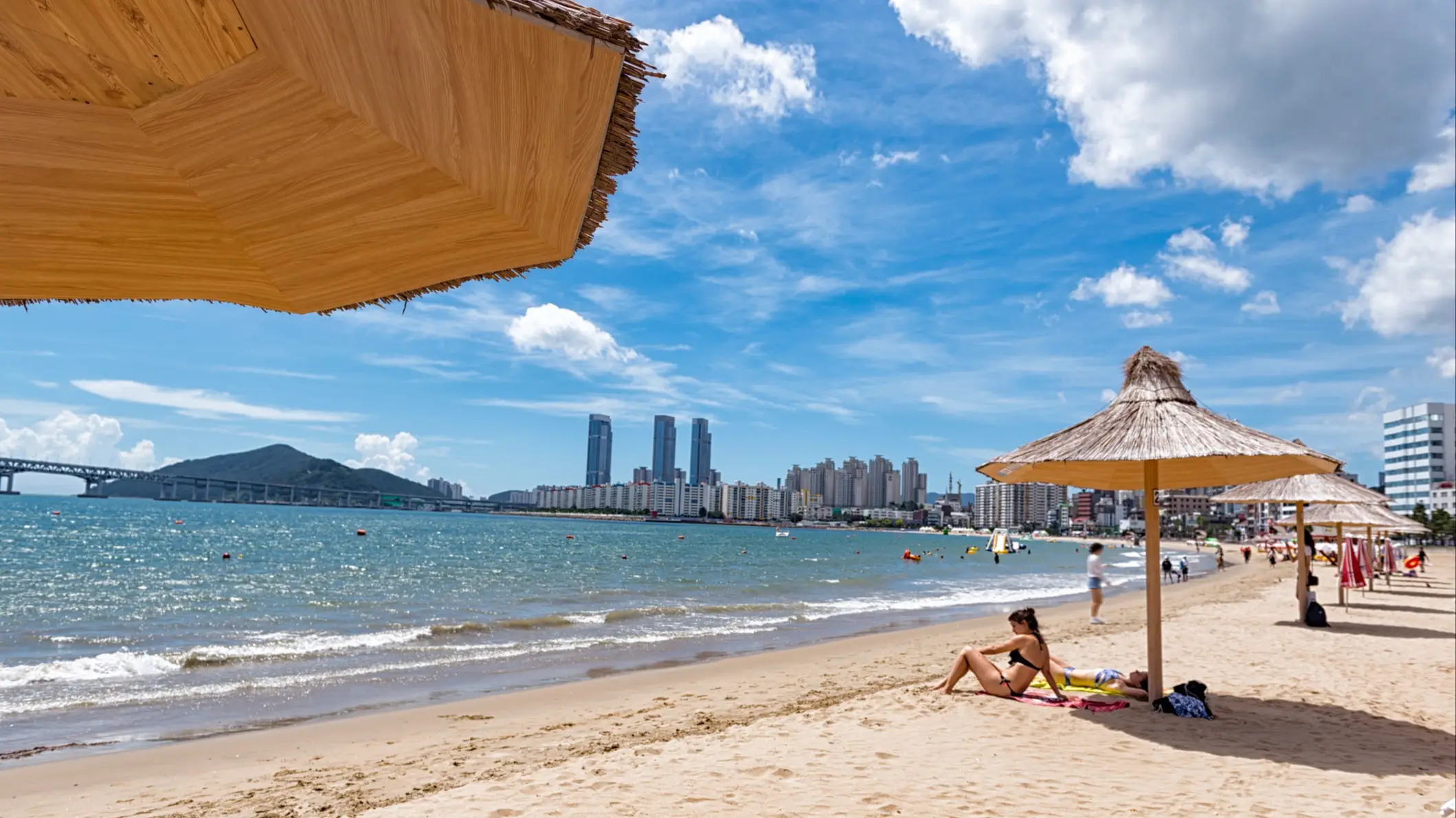 Busan Gwangalli Beach - Wolkenhimmel