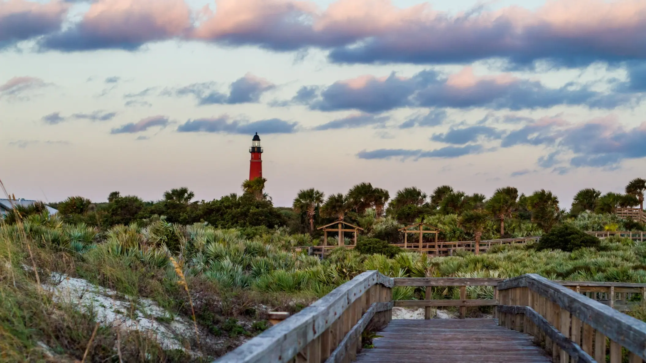 USA Floride, Ponce de Leon Promenade en bord de mer vers le phare Ponce de Leon près de Daytona, Floride, États-Unis
