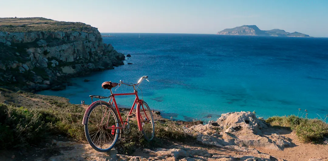 Italien, Sizilien, Favignana, Radtour