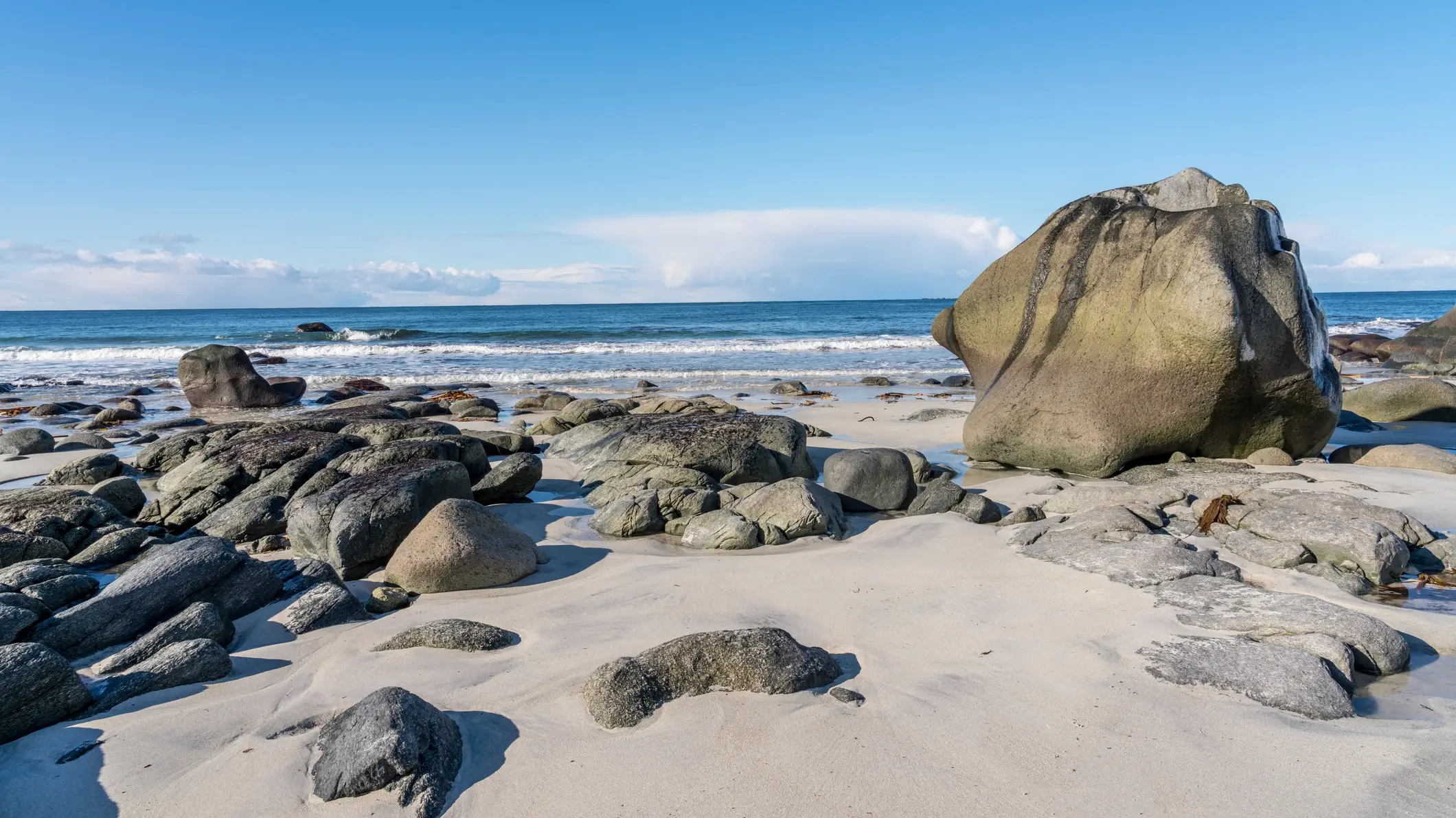 Norwegen, Bremange Strand von Grotlesanden, Bremange, Norwegen.