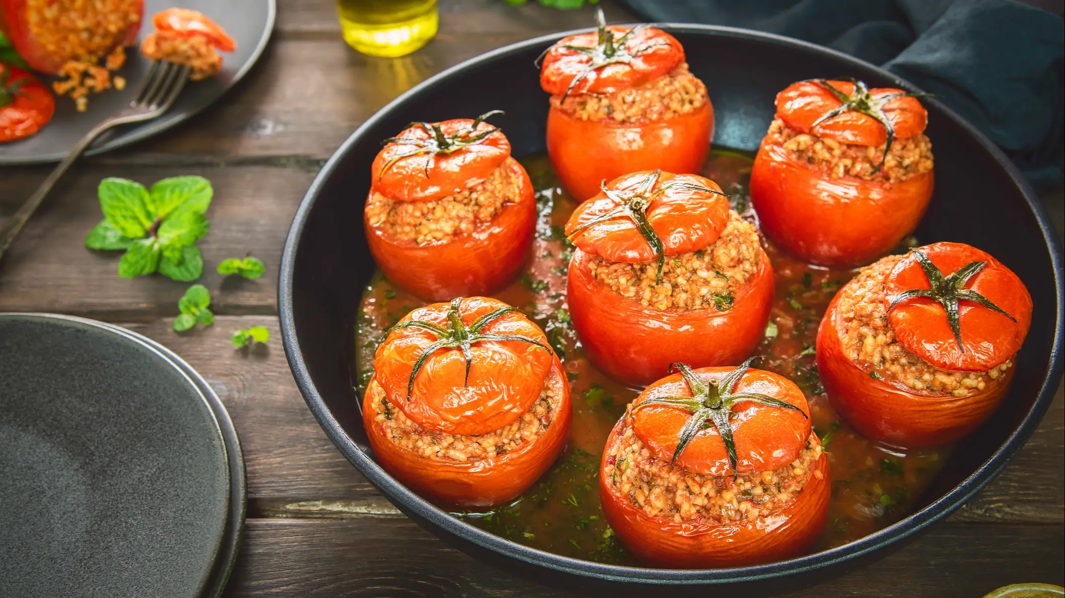 Ägypten, Mahshi Gefüllte Tomaten, Mahshi, aus Ägypten.