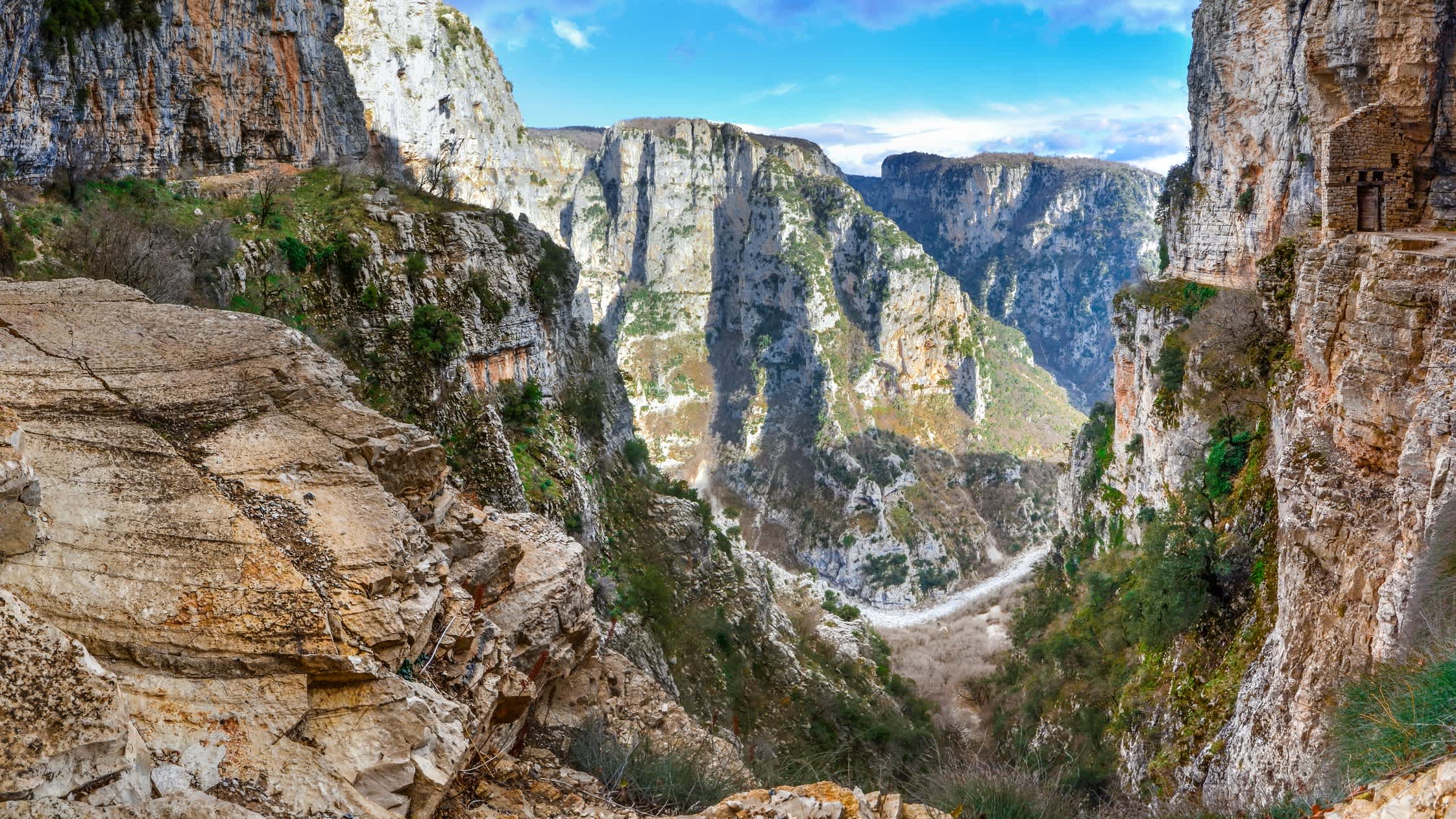 Les gorges de Vikos dans la région de Zagoria en Grèce occidentale
