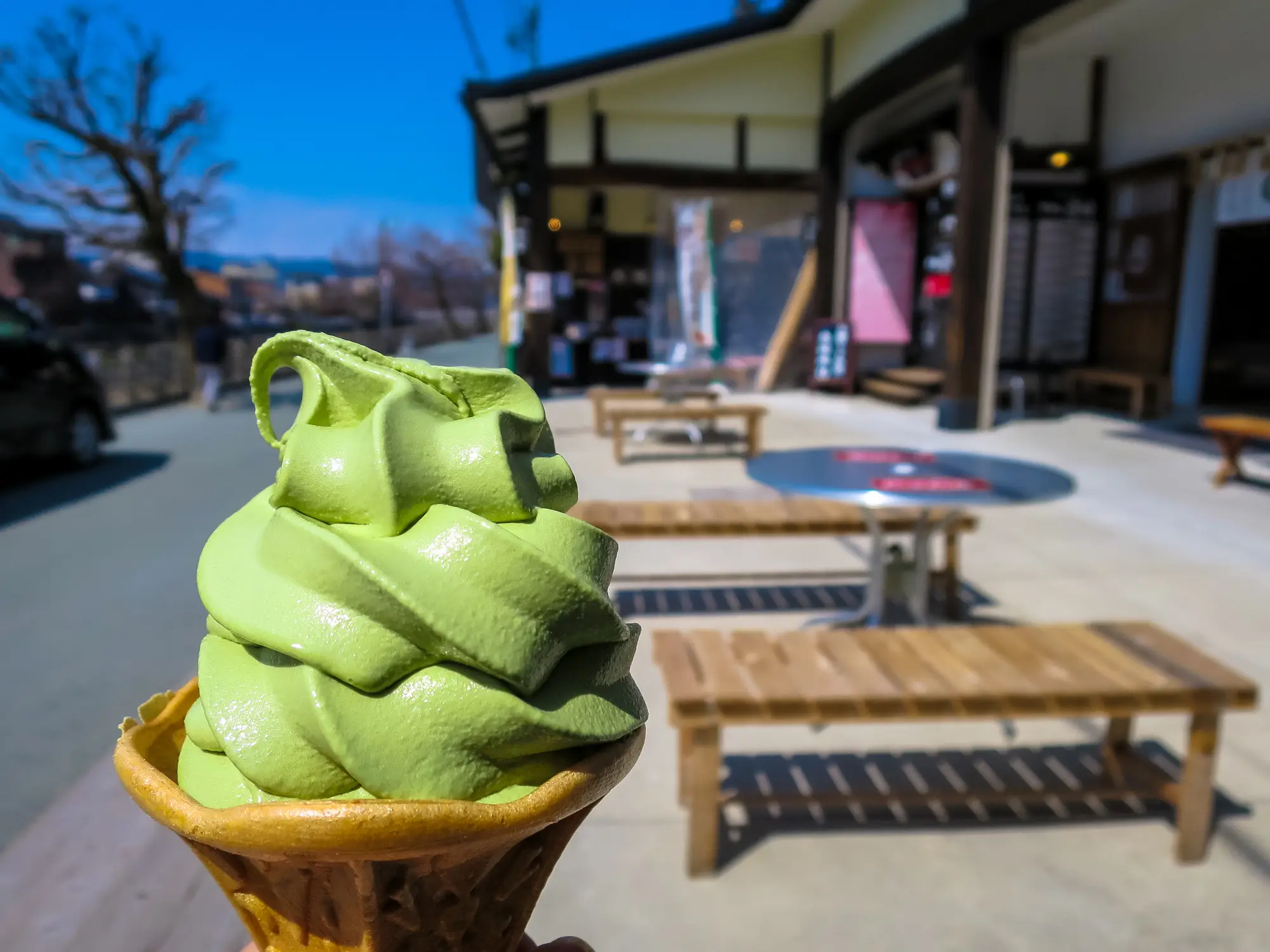 Japan, Matcha-Eis Grünes Matcha-Softeis