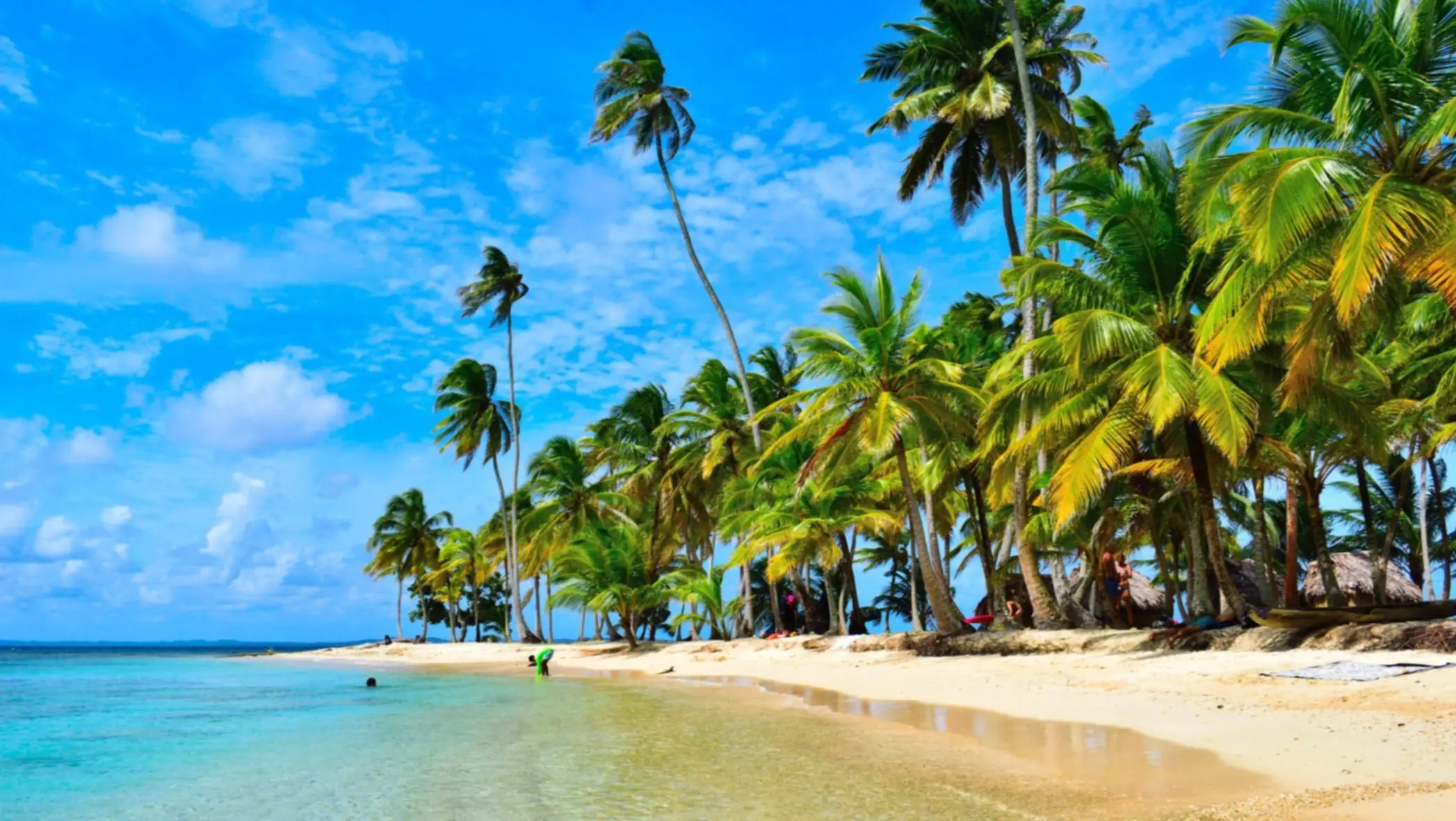 Panama, San-Blas-Inseln Der Strand von San-Blas-Archipel im Karibischen Meer, Panama.