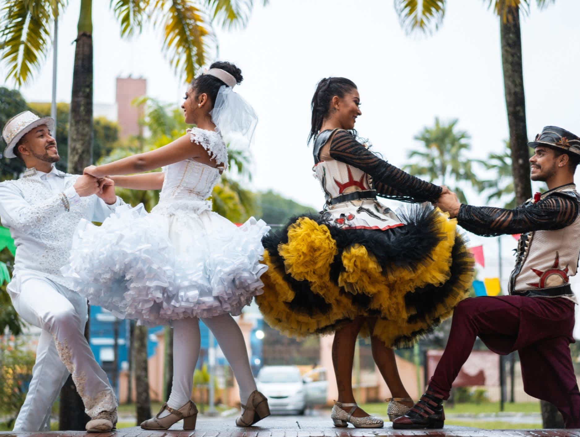 Tänzer am Festa Junina in Rio de Janeiro, Brasilien. 

