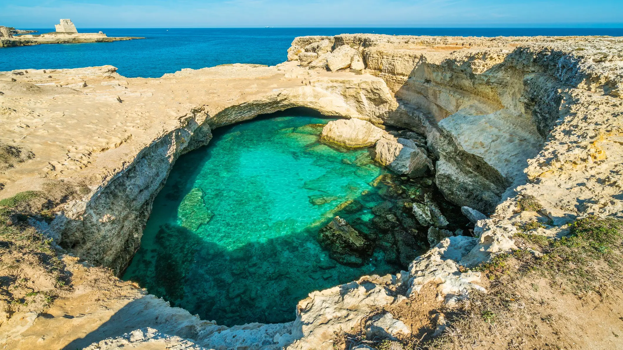 Grotta della Poesia, Apulien, Italien Aufnahme der Grotta della Poesia