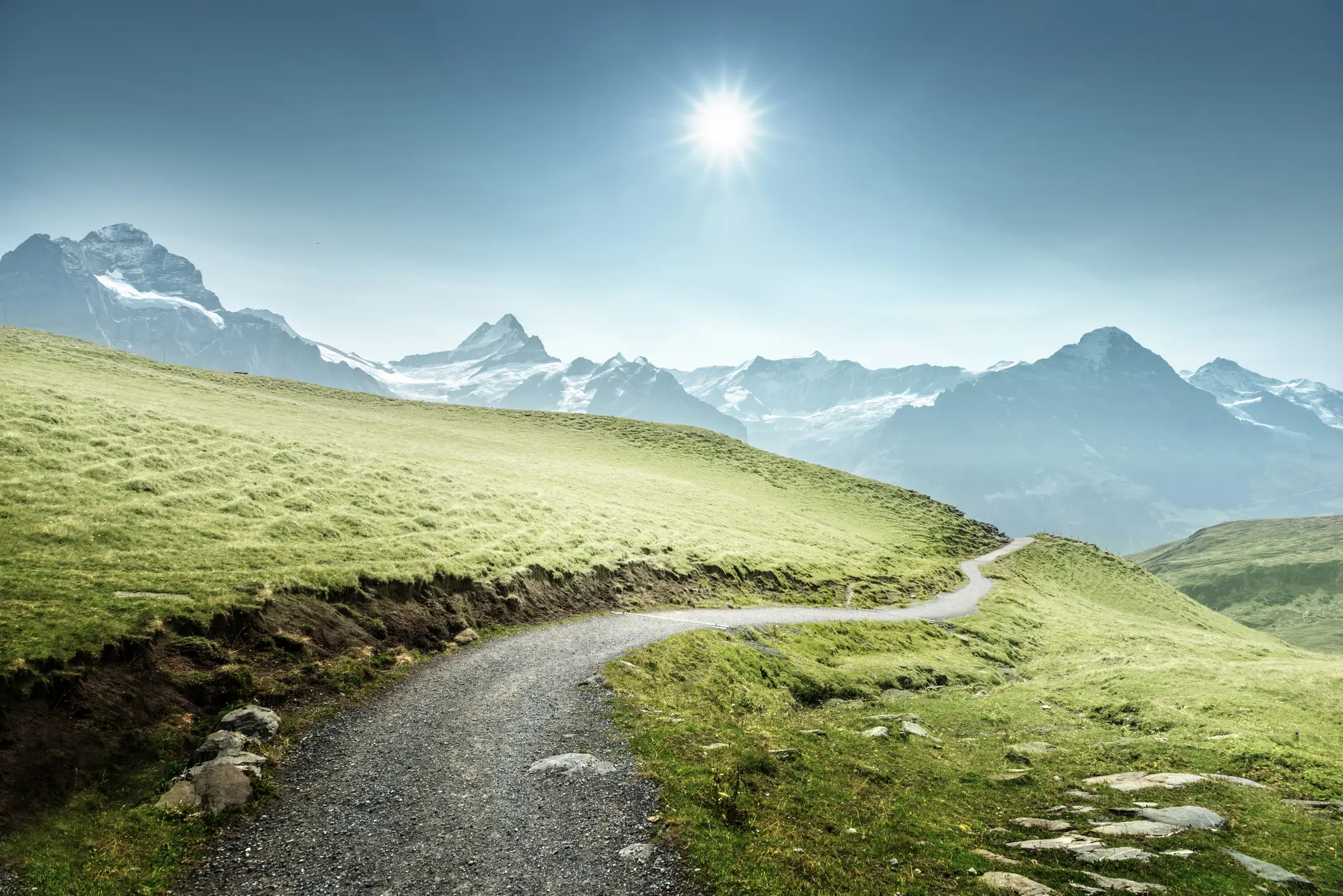 Footpath, Mountain, Nature, Switzerland, Road

