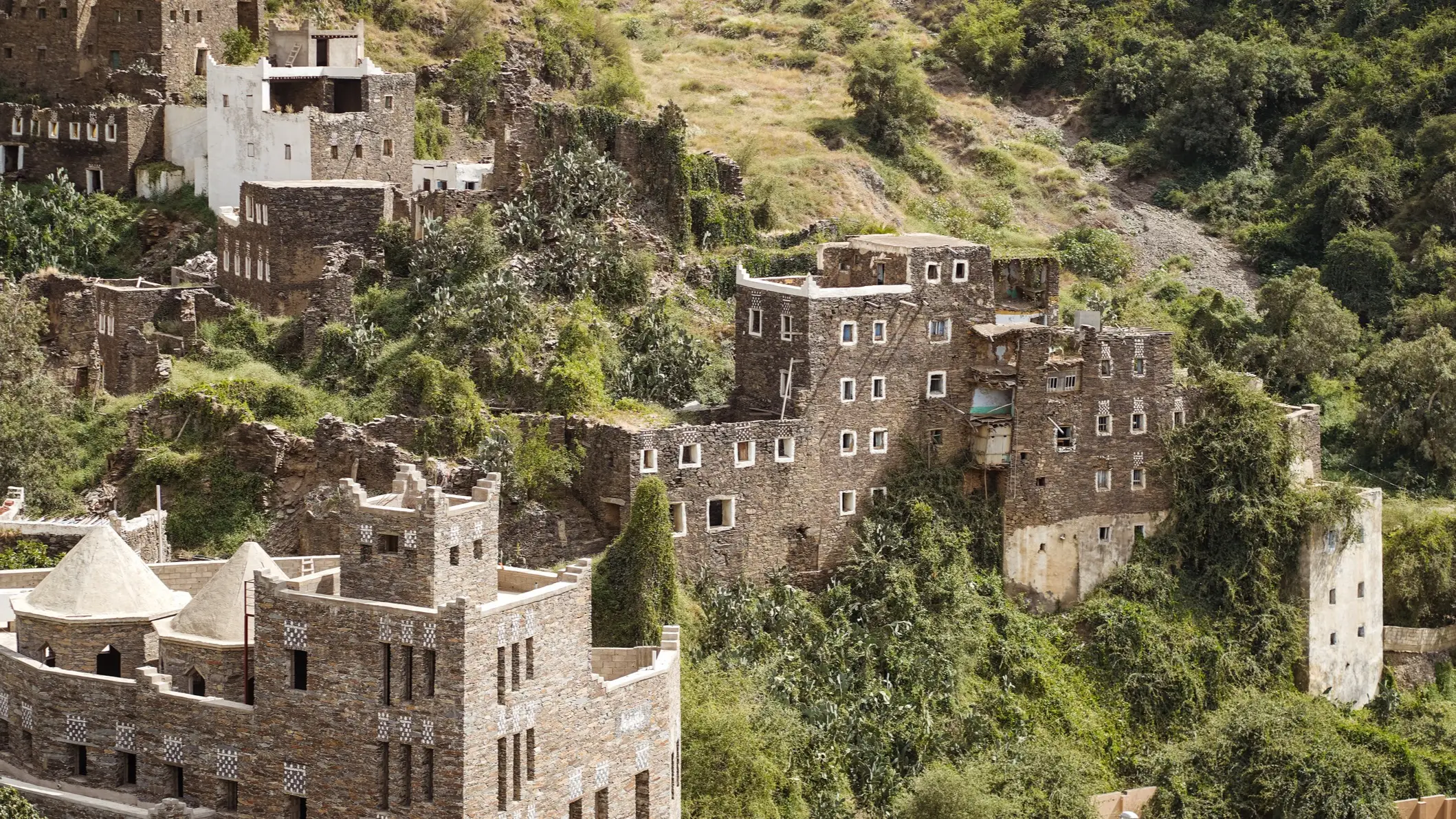 Saudi Arabia, Rizal Almaa Häuser in Rijal Almaa Dorf