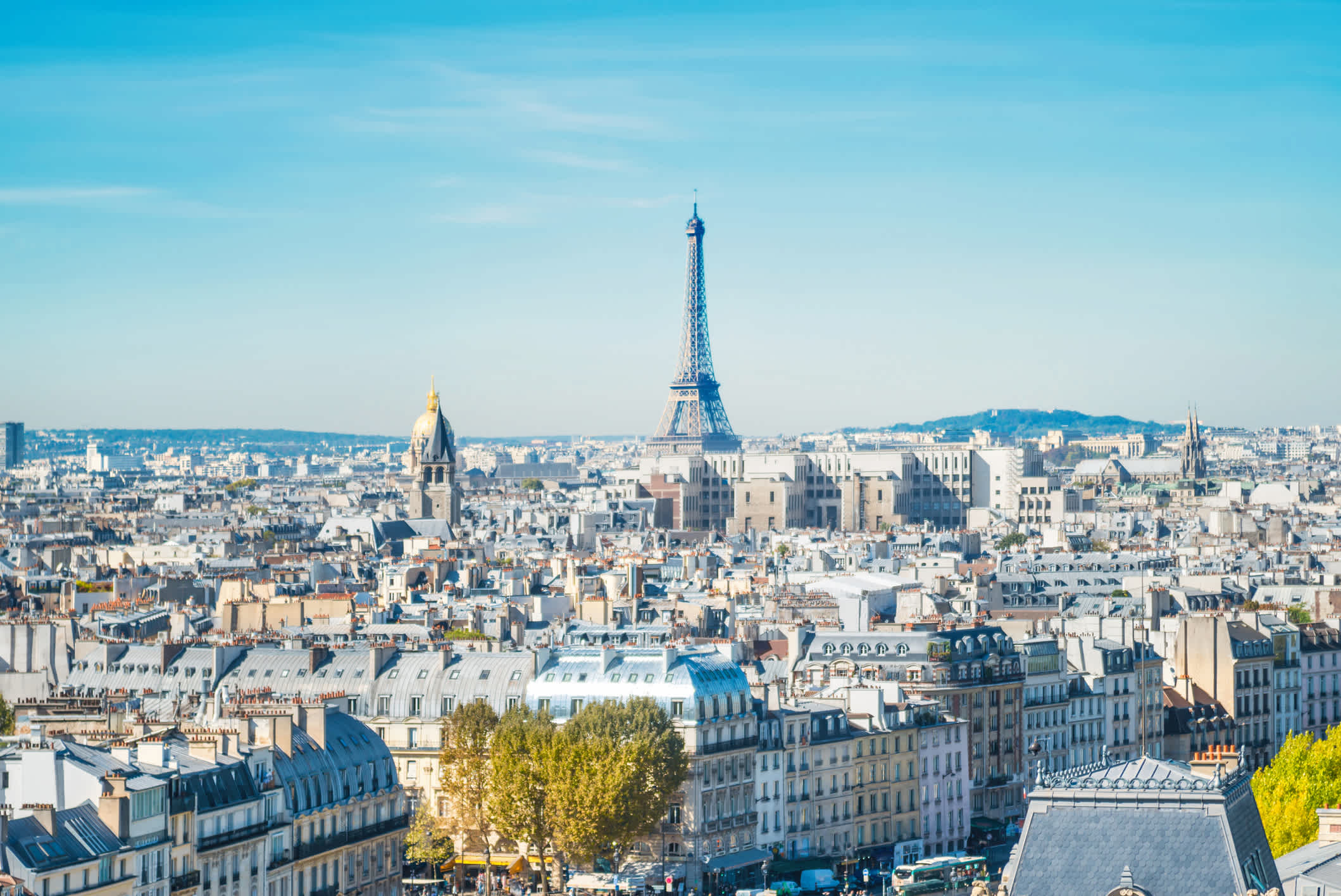 Vue de Paris avec la Tour Eiffel, France

