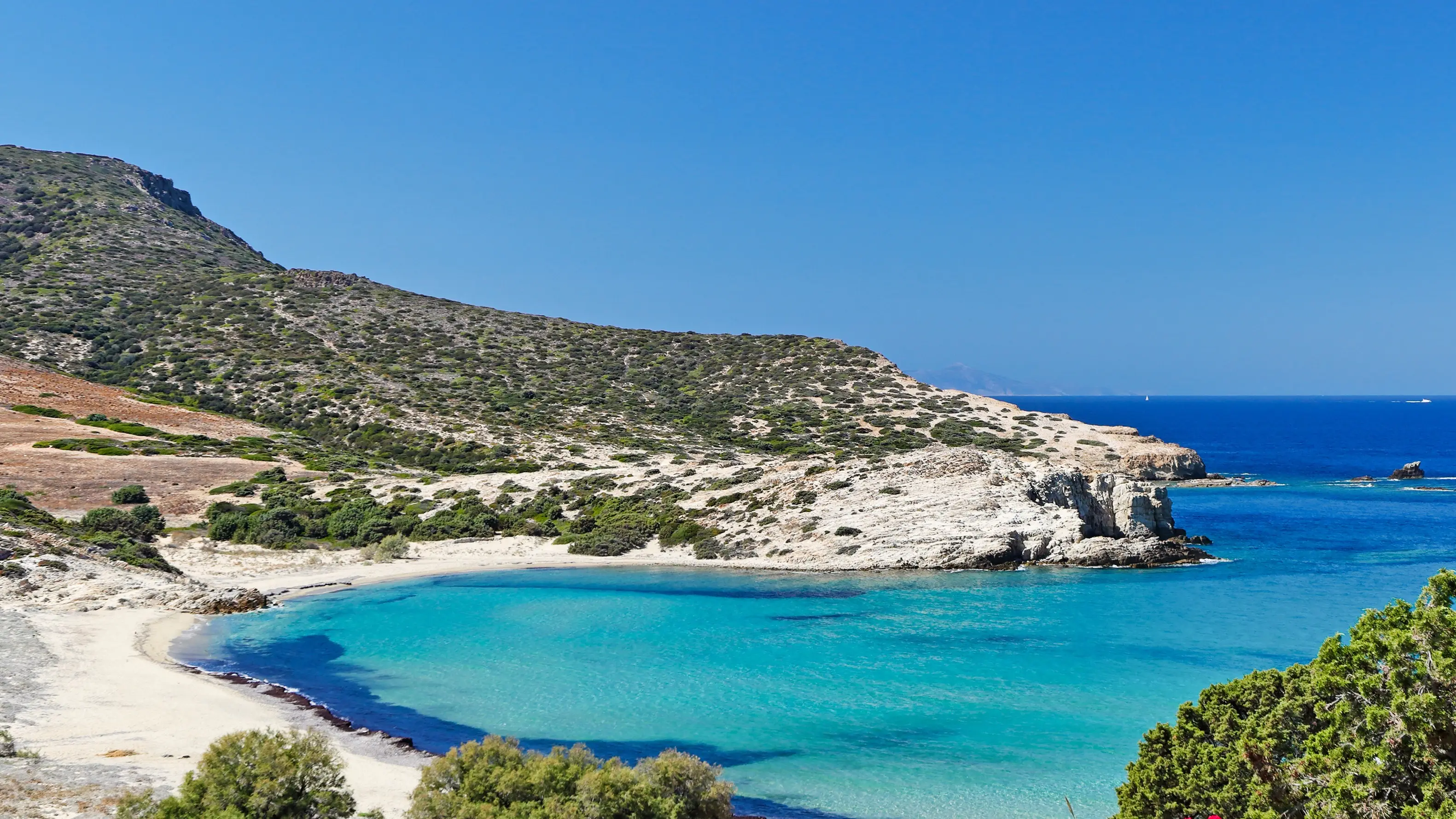 Livadia Beach, Paros, Griechenland Aufnahme des Livadia Beach in Paros, Griechenland