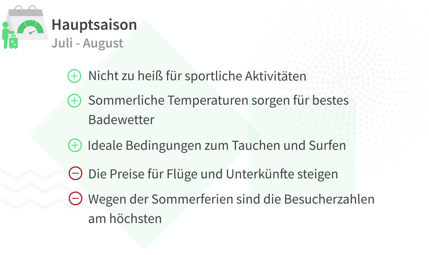 Vorteile und Nachteile von Reisen nach Kanaren in der Hauptsaison