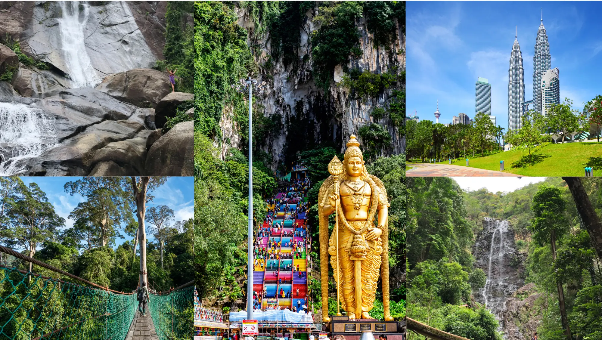 Collage von Urlaubsfotos in Malaysia
