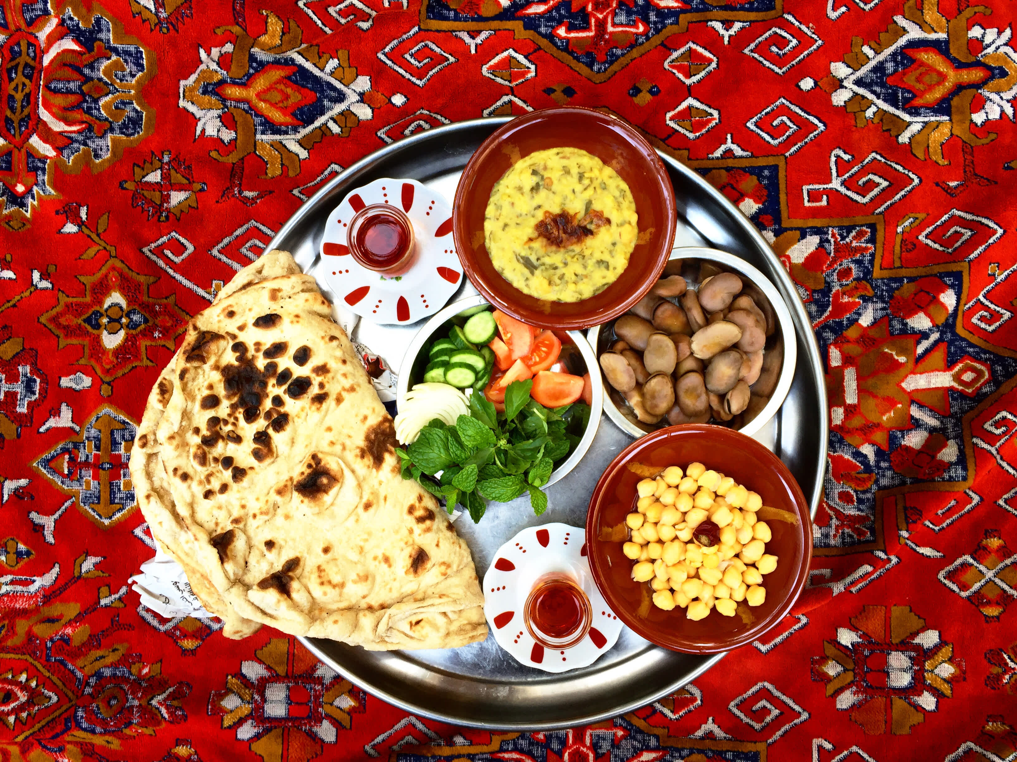 Traditionelles arabisches Frühstück