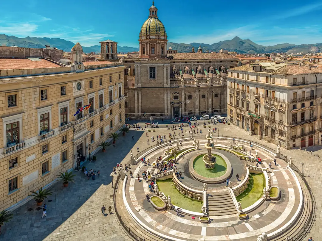 Die charmante Altstadt von Palermo, Sizilien, Italien.