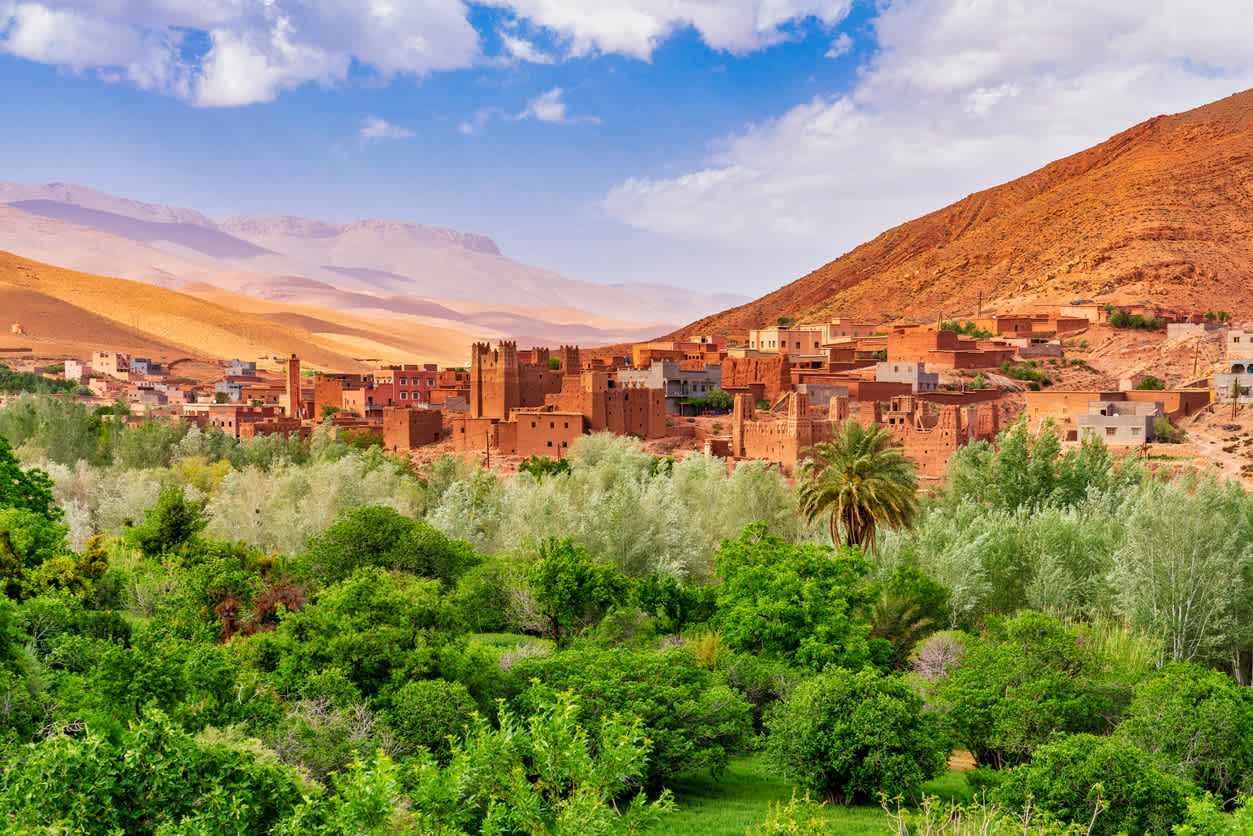 Kasbah et village au Maroc Afrique du Nord