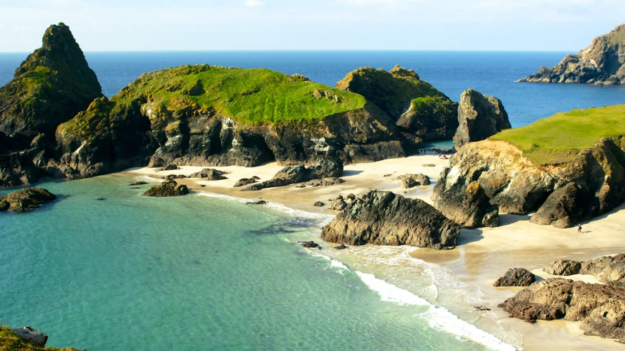 Kynance Cove, Péninsule de Lizard, Cornouailles, Angleterre, Royaume-Uni