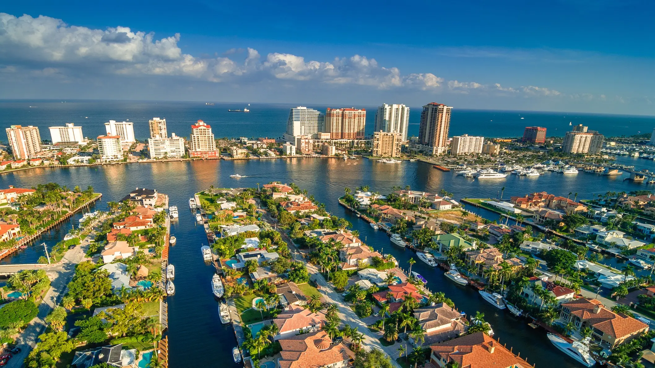 USA Floride, Fort Lauderdale L'Intracoastal Waterway à Fort Lauderdale, Floride, États-Unis