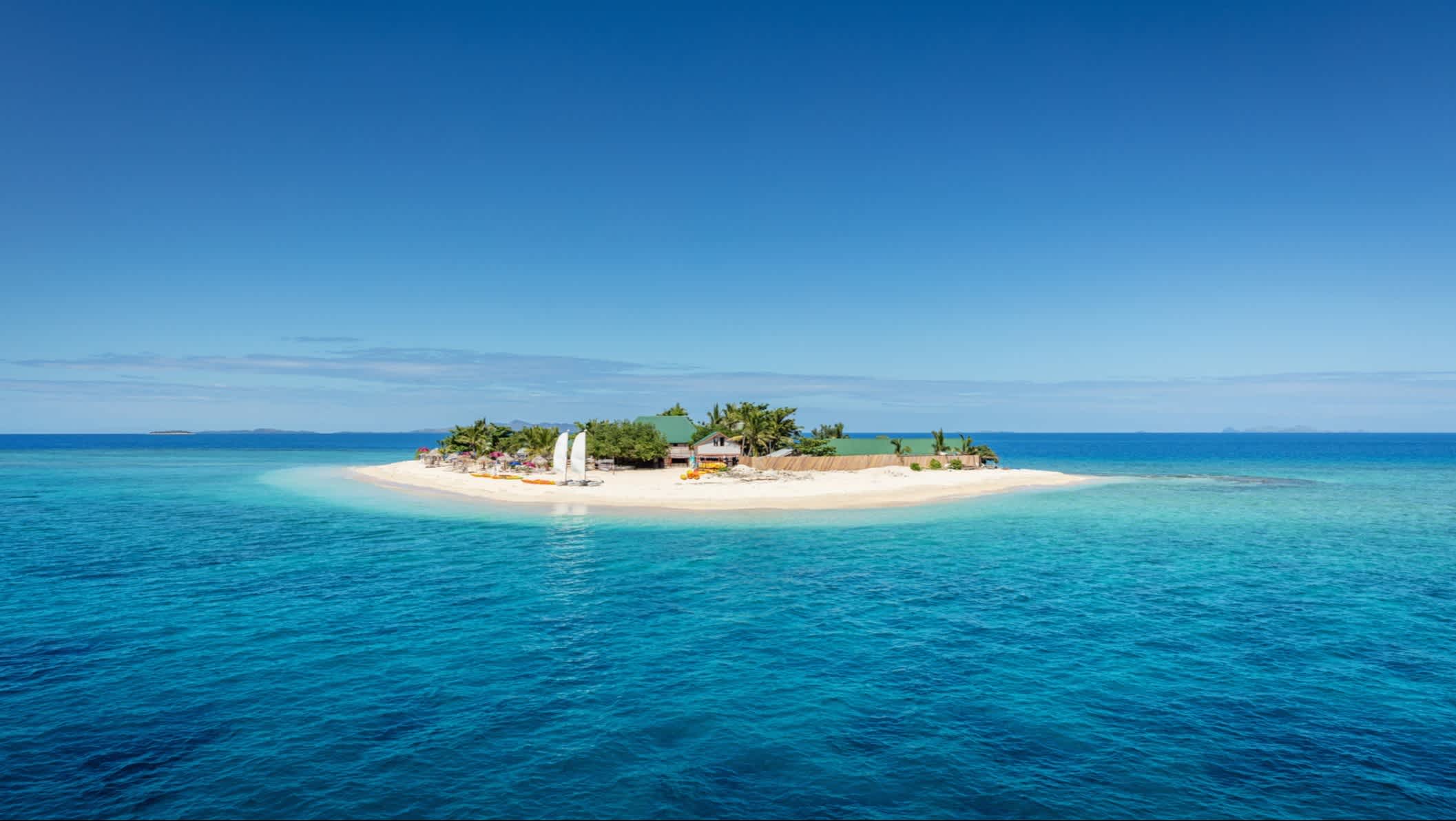 Schöne kleine Insel mitten im Südpazifik, Mamanuca-Inseln, Fidschi.

