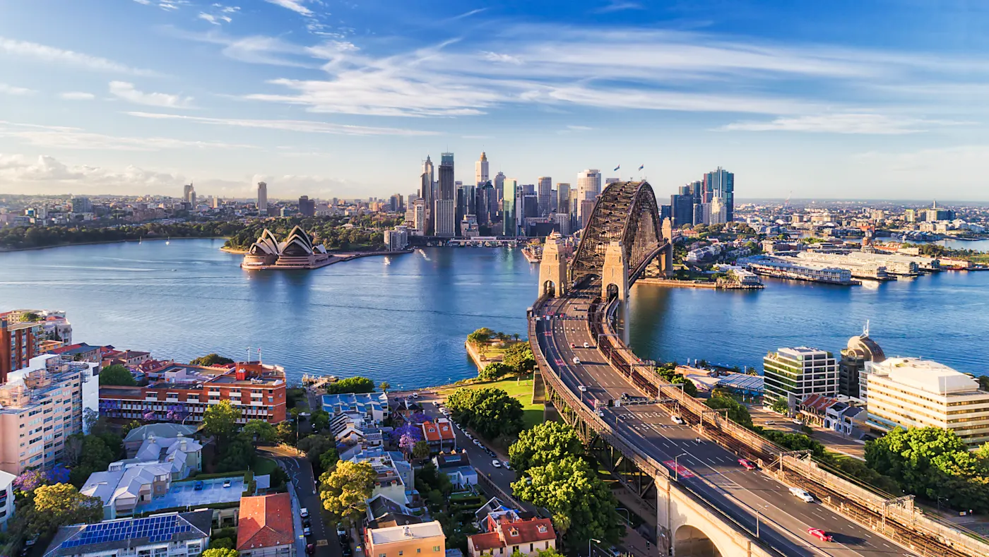Aerial view of Sydney.