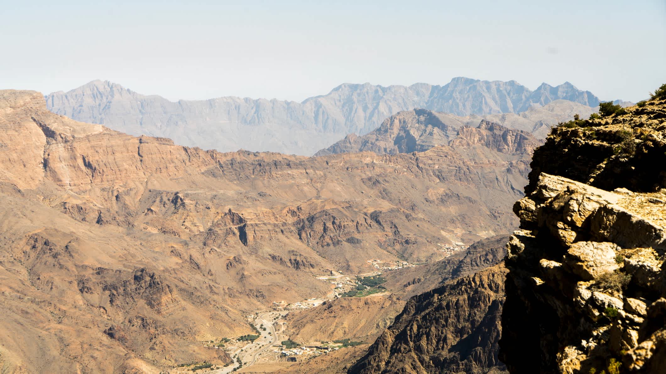Landschaft der Hadschar-Gebirge, Oman.