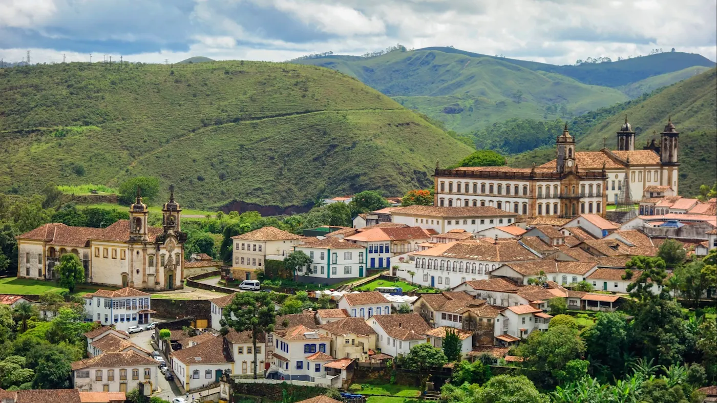 Brasilien, Mato Grosso, Ouro Preto Panoramablick auf der Stadt Ouro Preto, Mato Grosso, Brasilien.