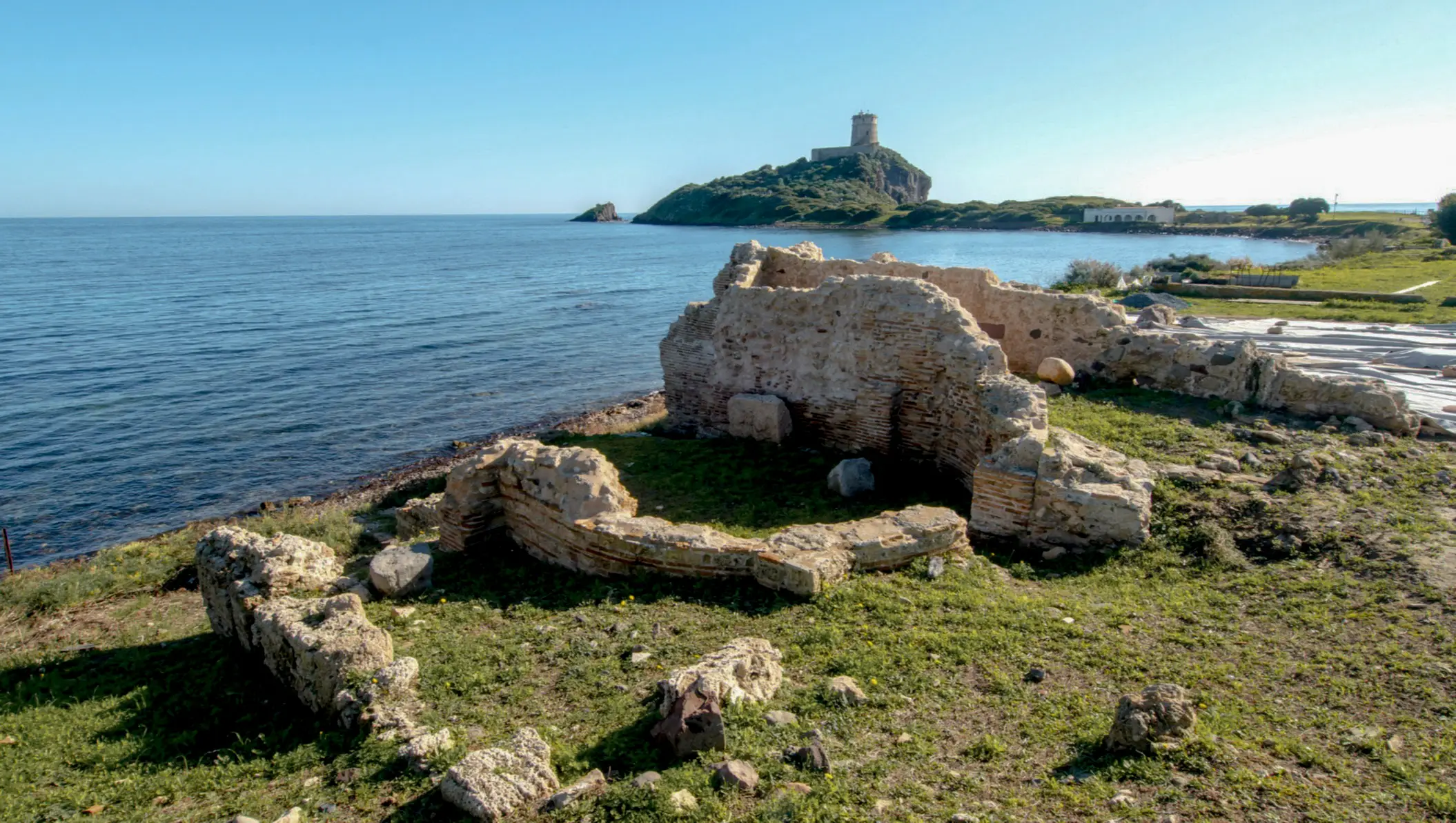 Site archéologique de Nora, en Sardaigne, en Italie