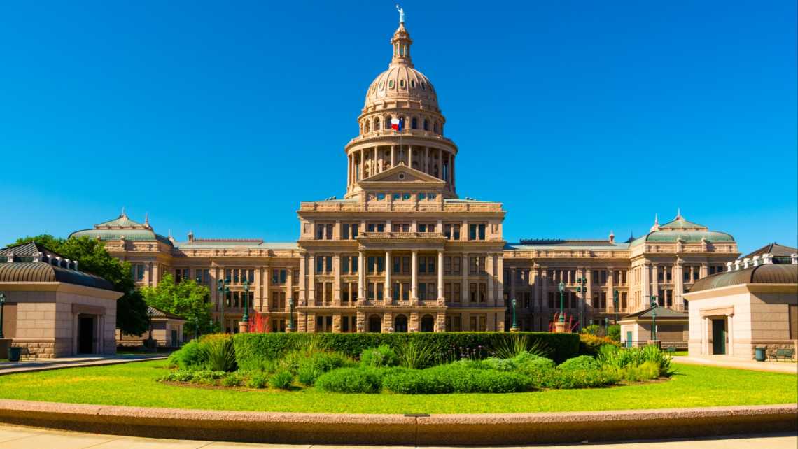 Das Gebäude des Texas State Capitol in Austin, Texas, USA
