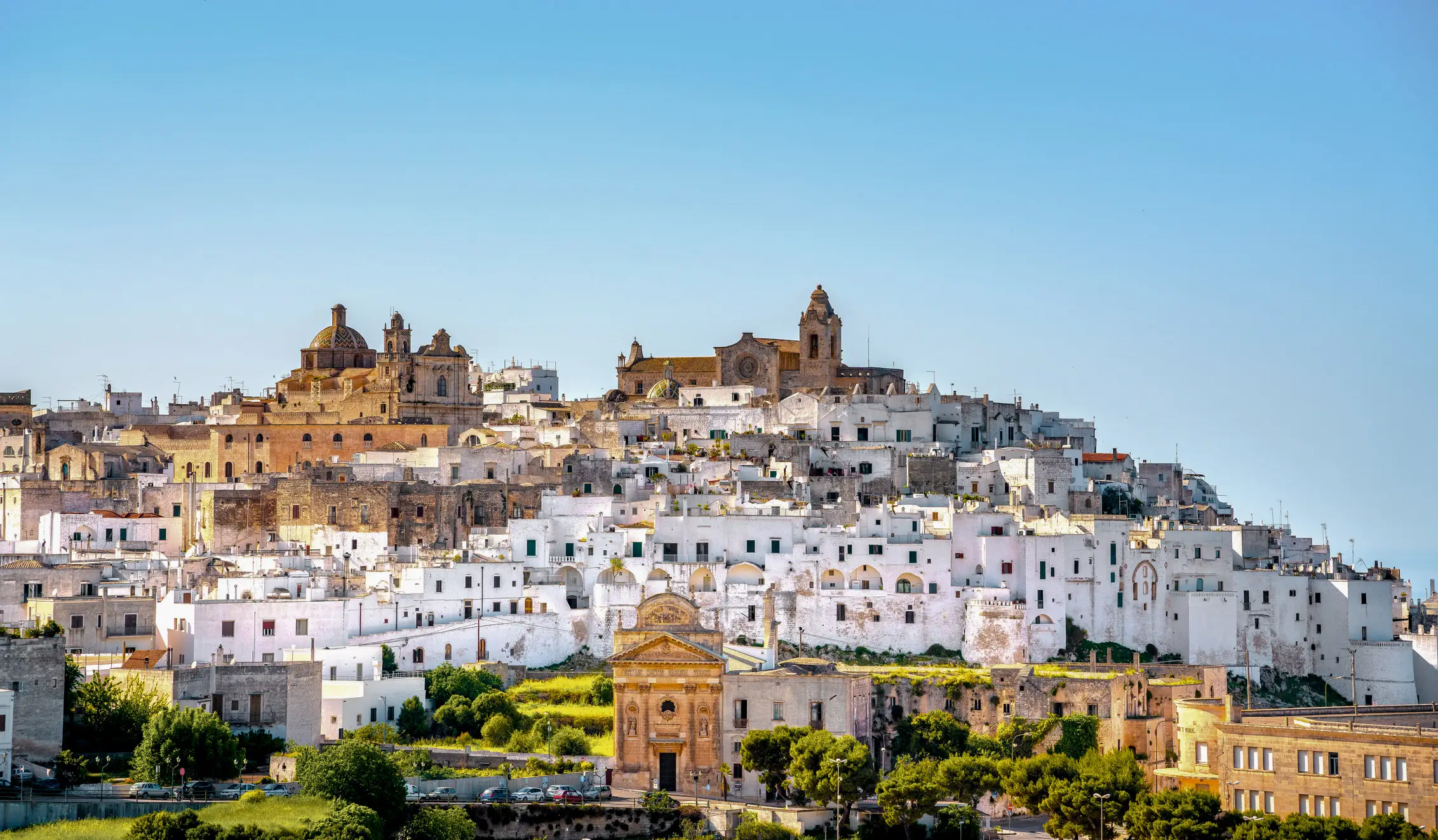Ostuni, Apulien, Italien Aufnahme der Weiße Stadt von Ostuni